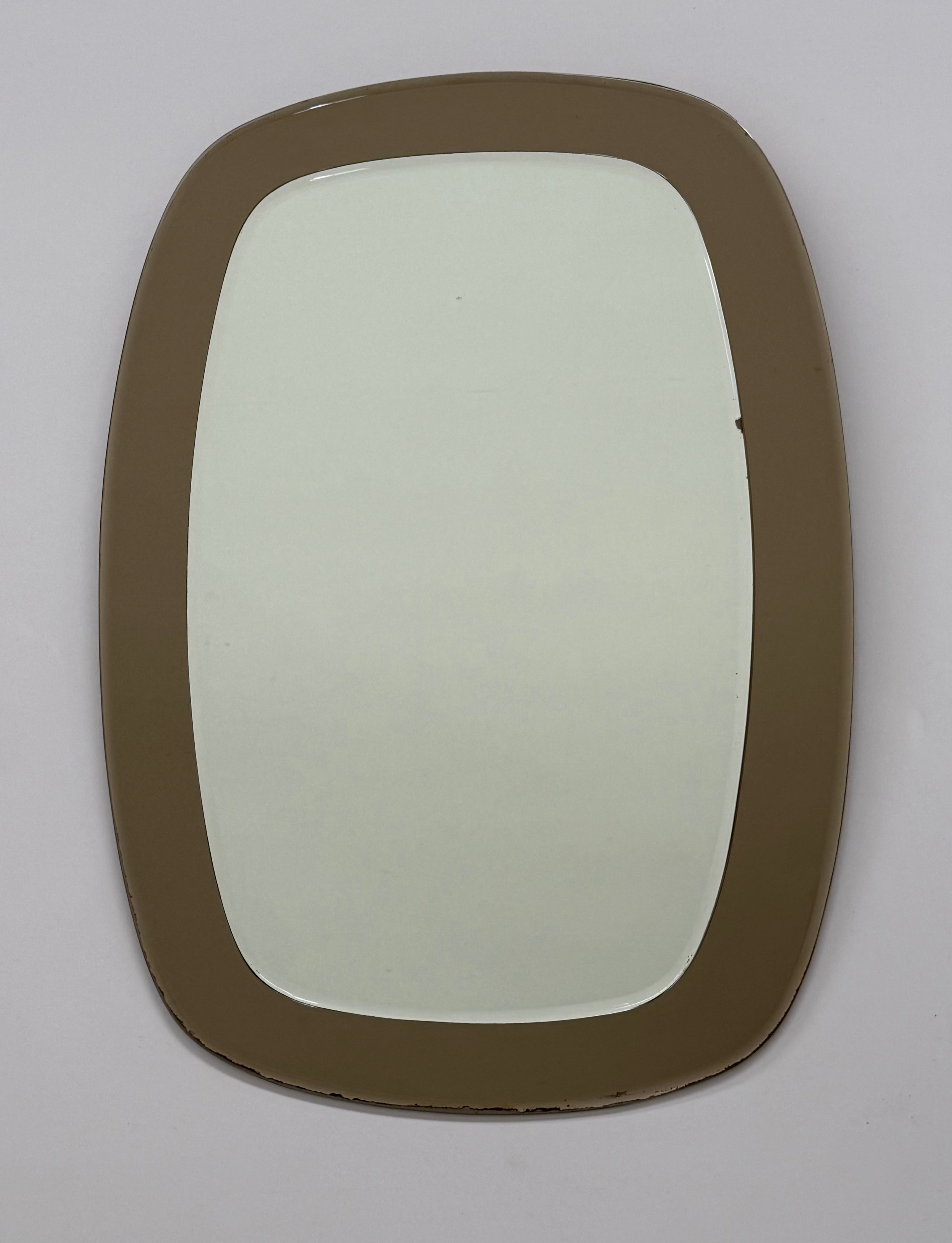 Vintage Italian Coloured Glass Mirror