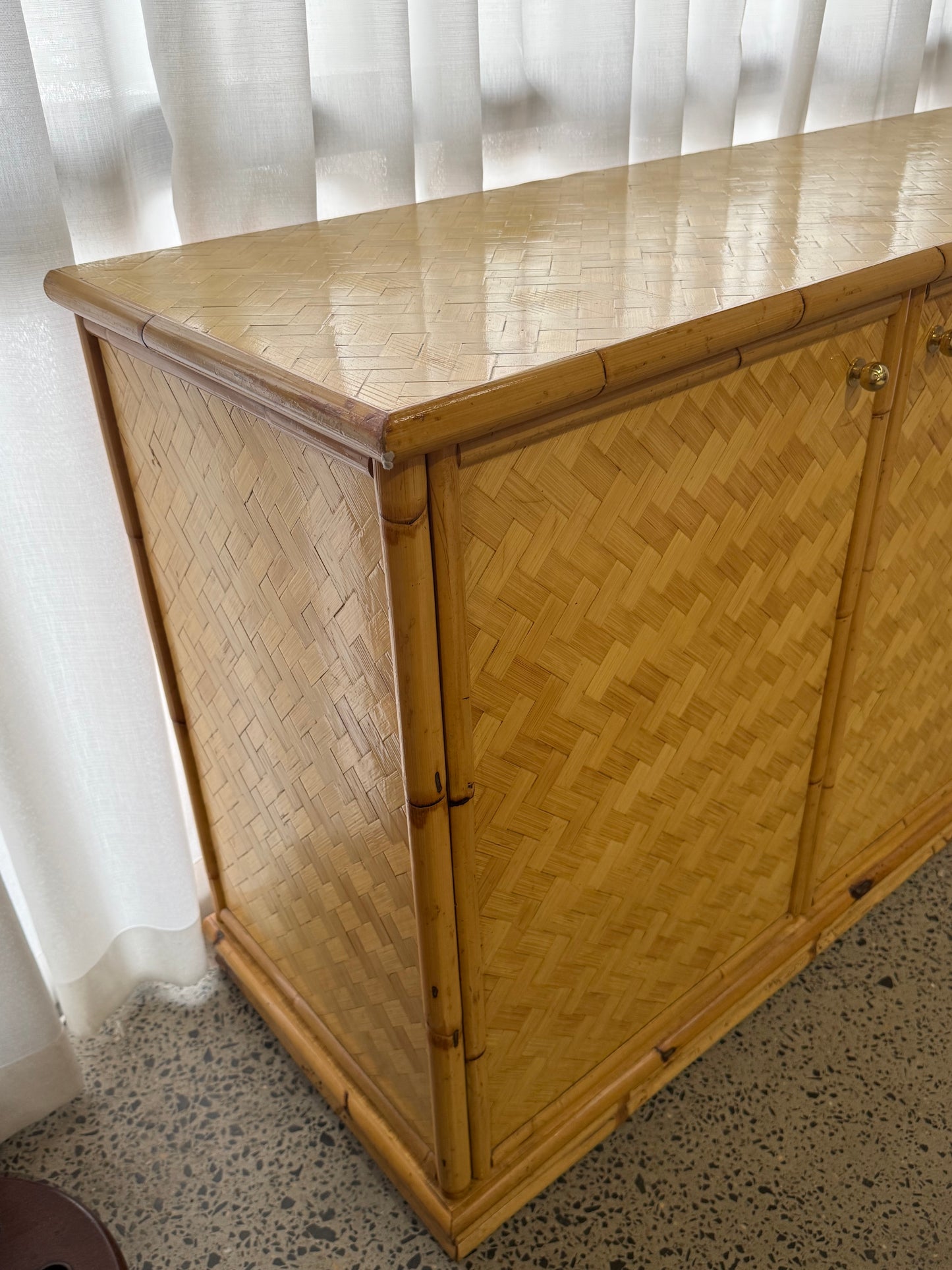Italian Pressed Bamboo Sideboard by Vivai Del Sud