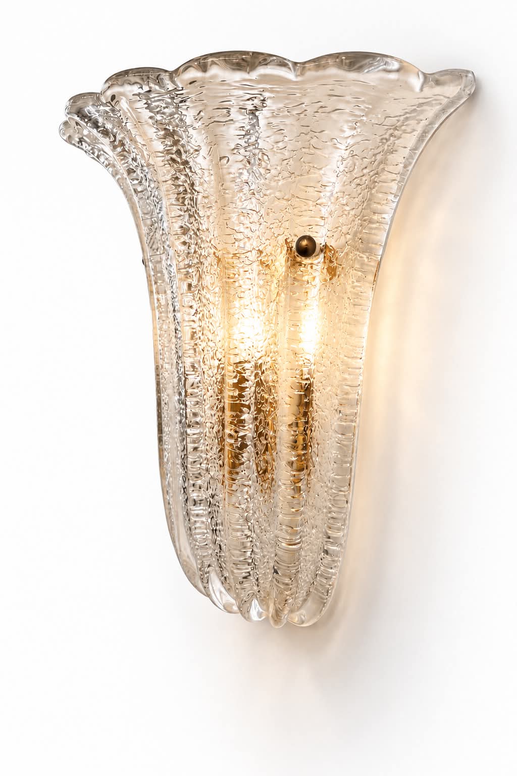 Vintage Murano Scalloped Wall Light - Three Available
