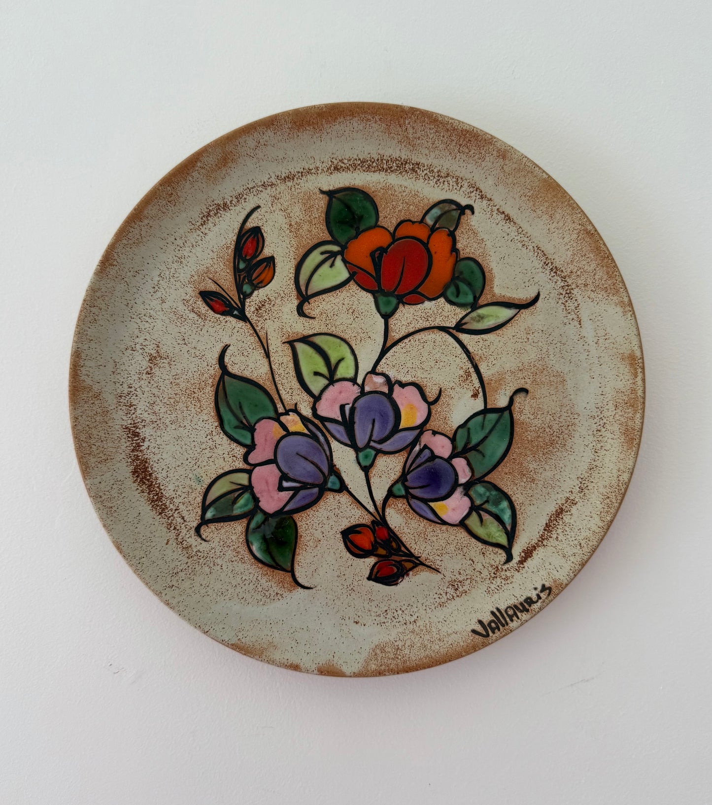 Vintage French Ceramic Wall Plate