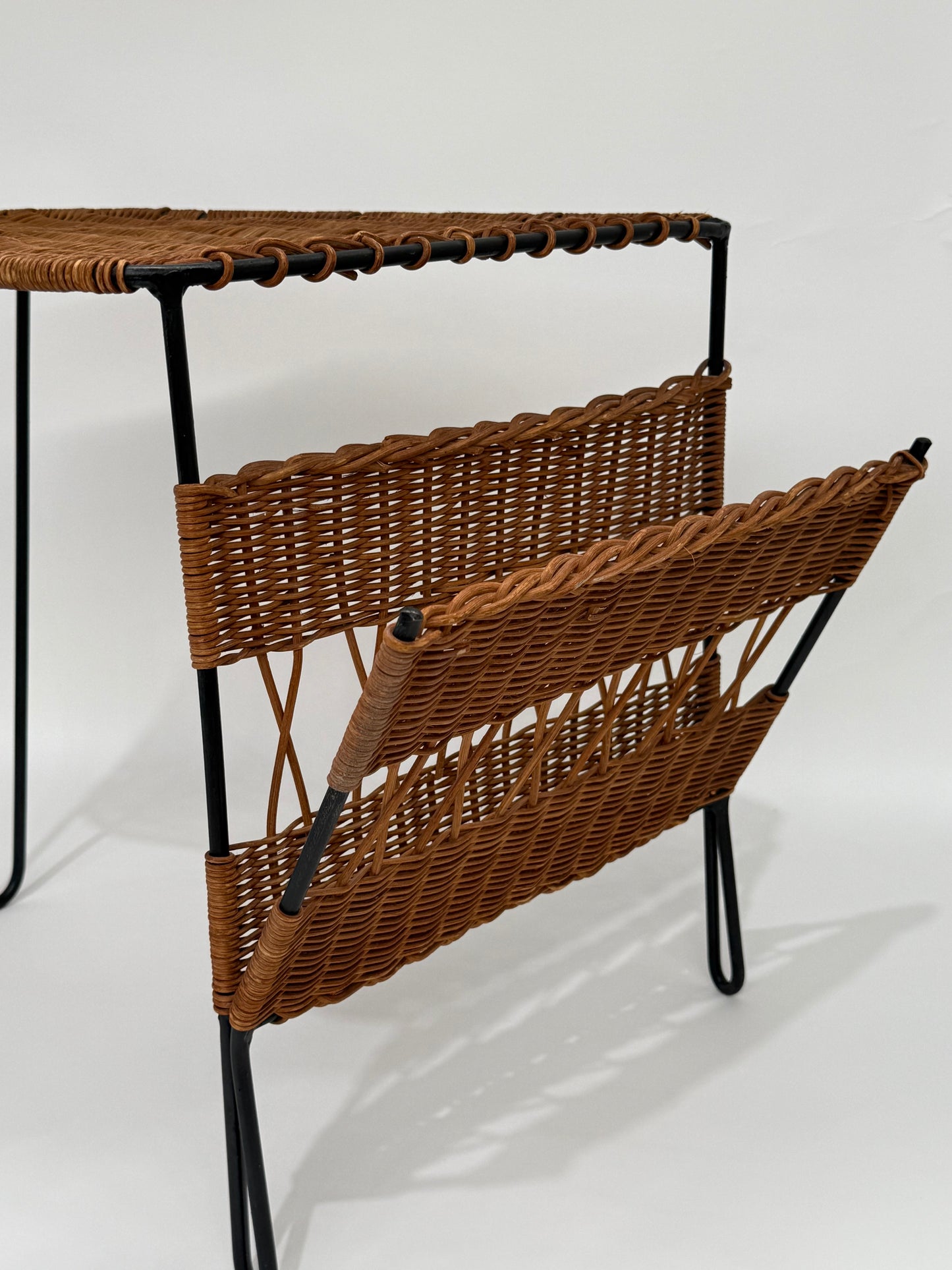 1950’s French Wicker Table by Raoul Guys
