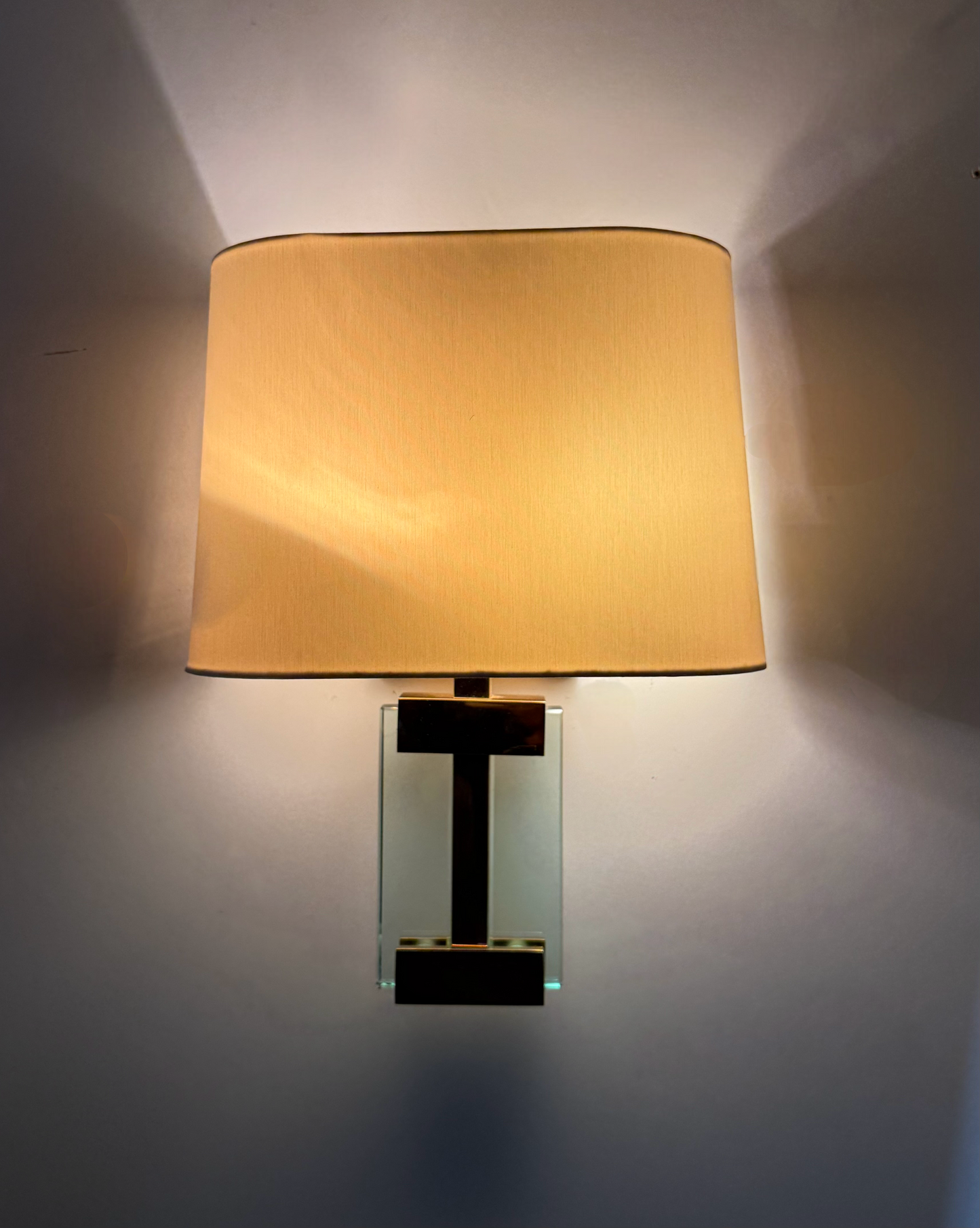 1960’s Italian Glass and Brass Wall Light - Two Available