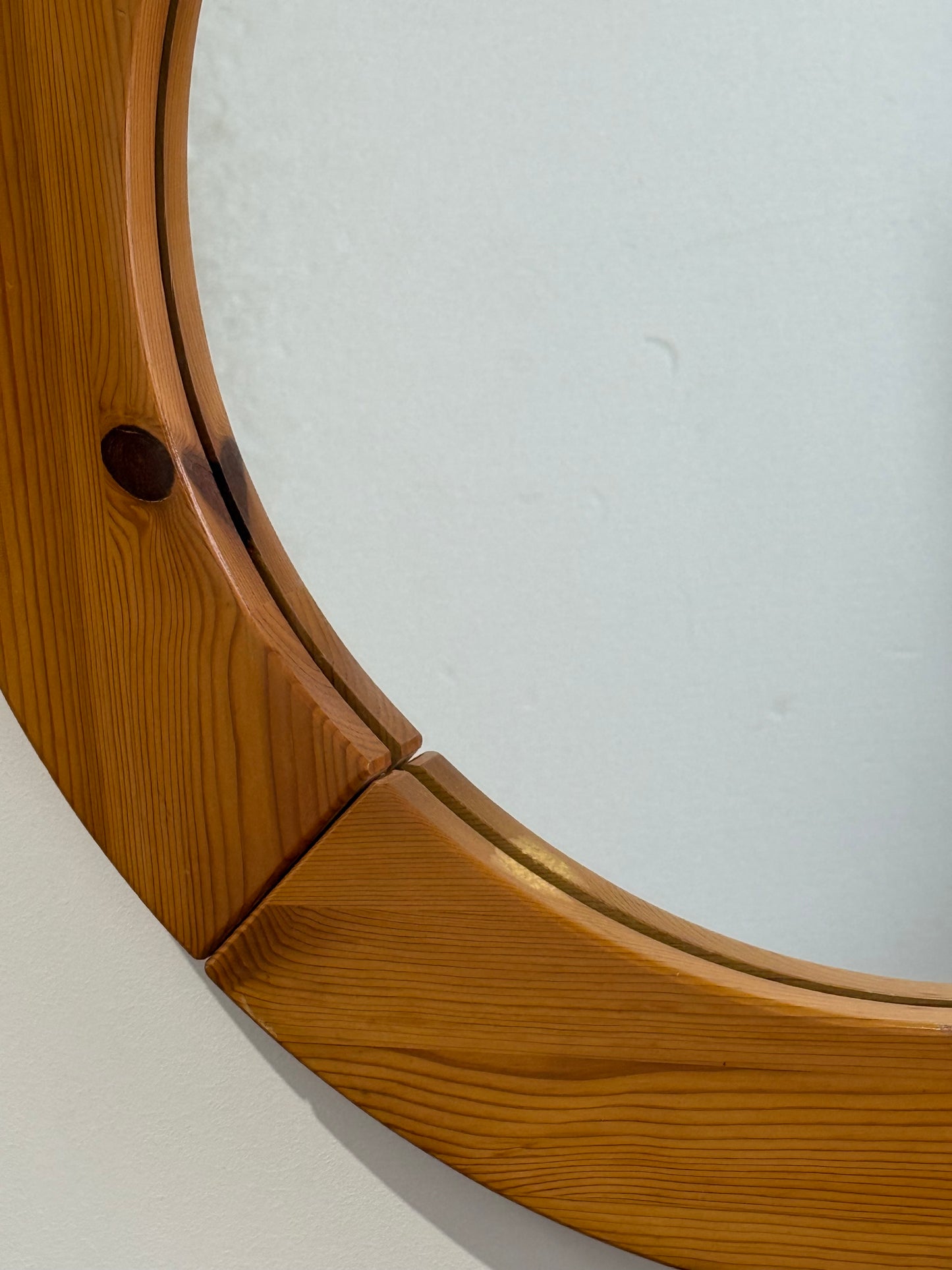 Vintage French Pine Mirror