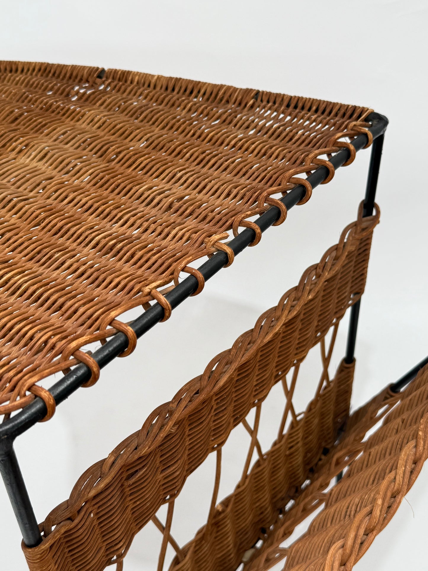 1950’s French Wicker Table by Raoul Guys