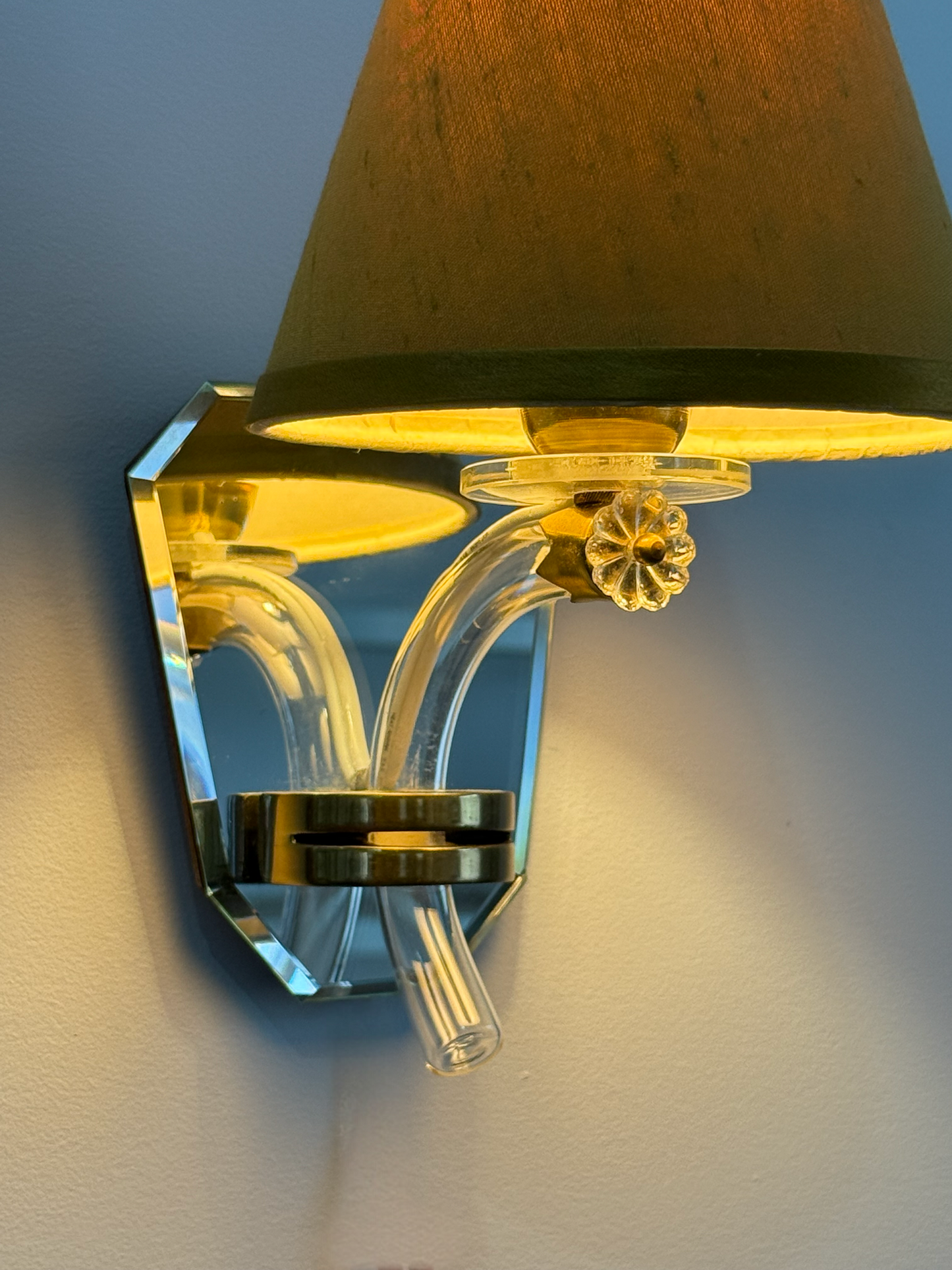 French Glass Mirrored Wall Light - Four Available