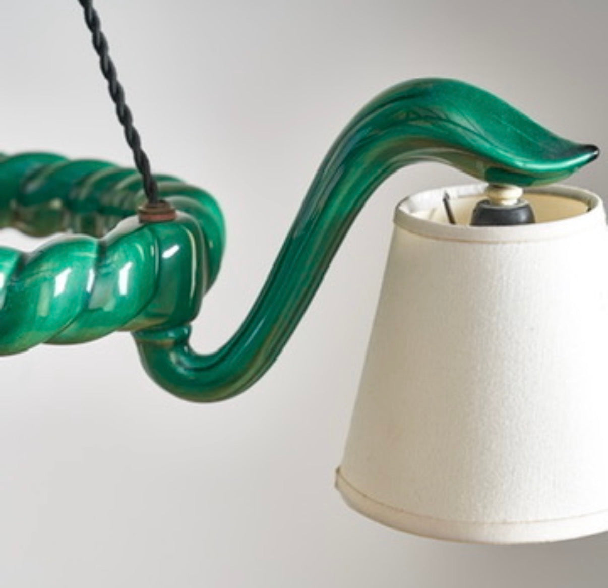 Vintage French Ceramic Pendant