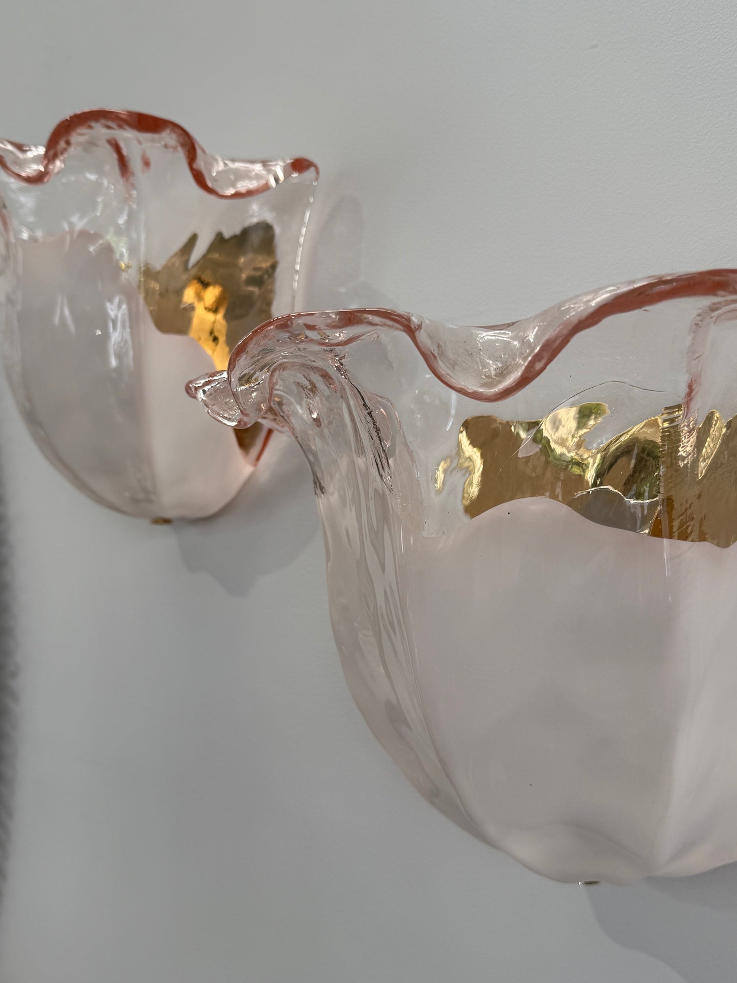 Pair of La Murrina Glass Wall Lights