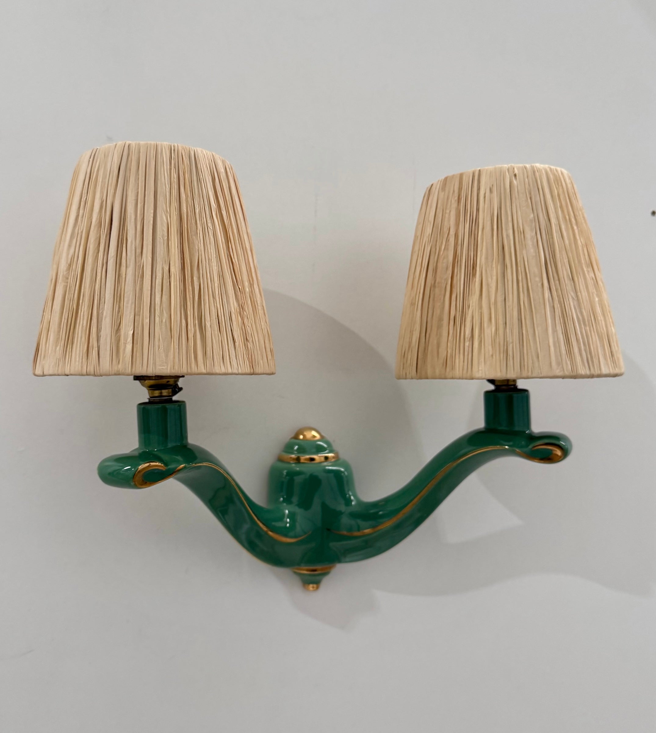 Pair of 1950’s French Ceramic Wall Lights