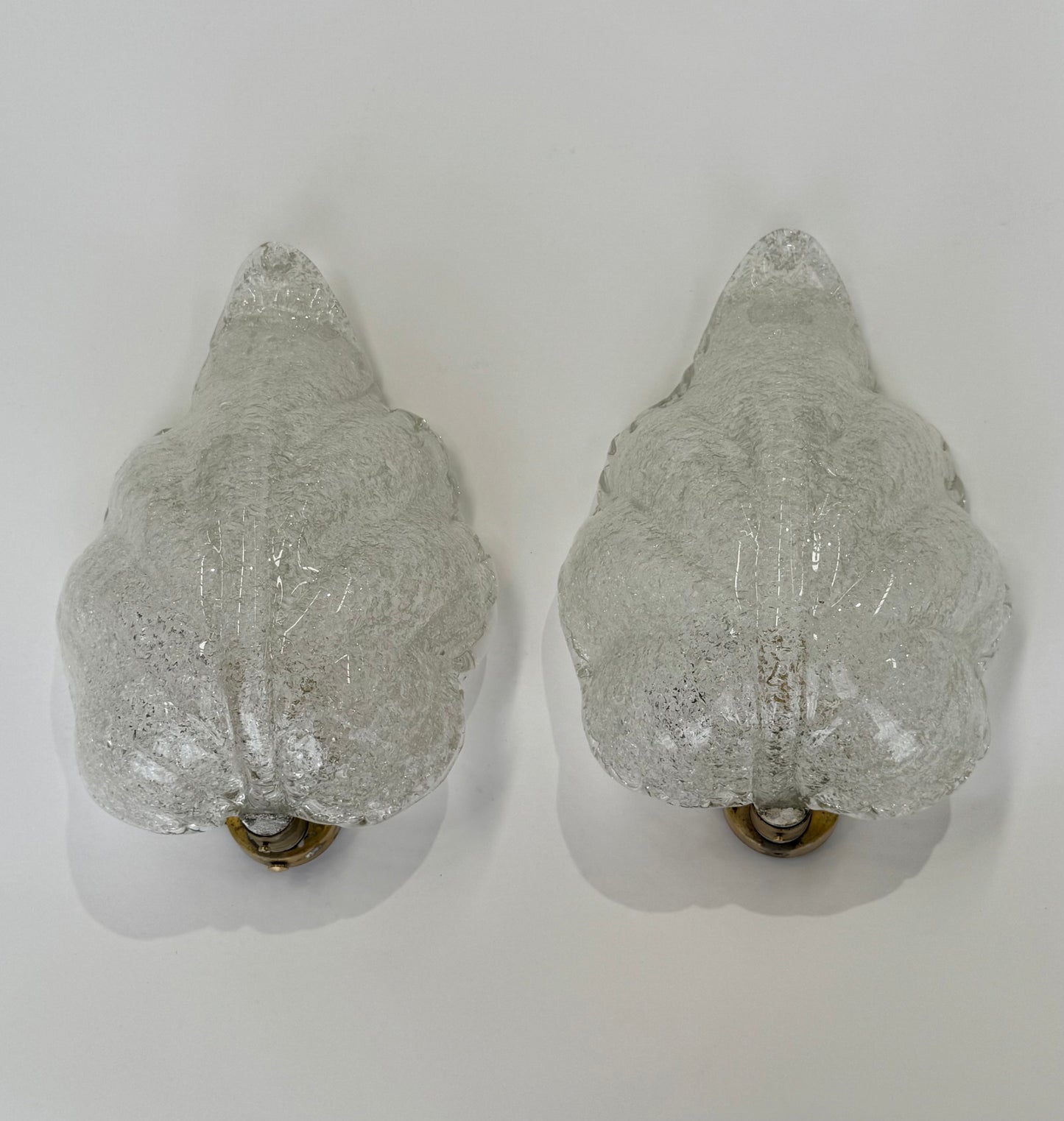 Pair of Foglia Murano Wall Lights