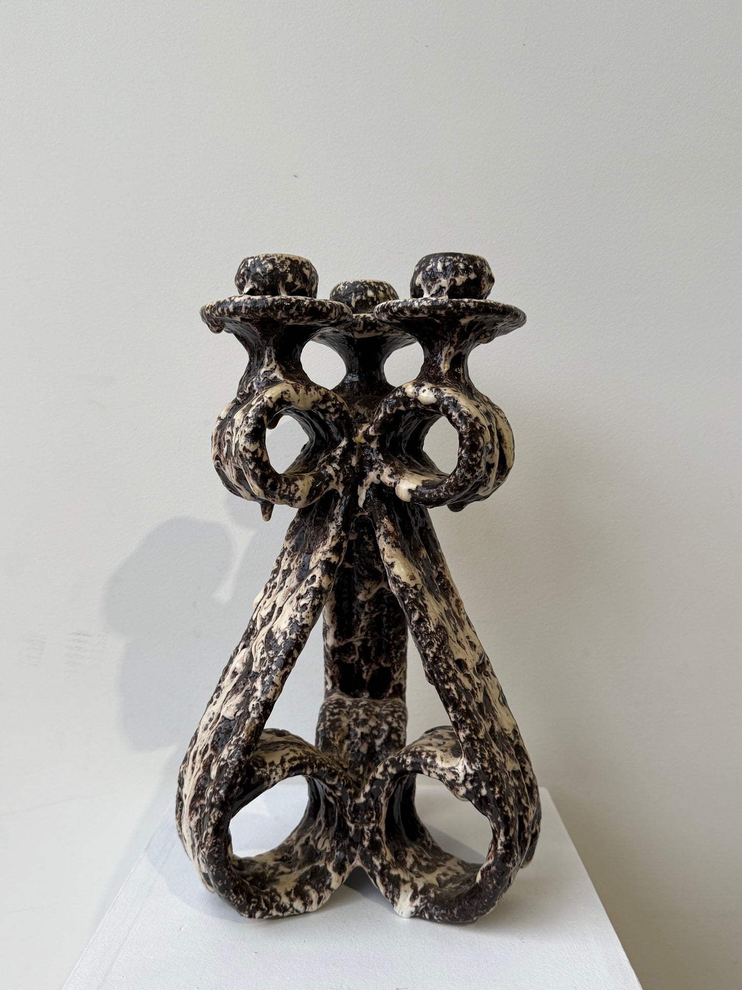 French Ceramic Candle Holder by Marius Giuge