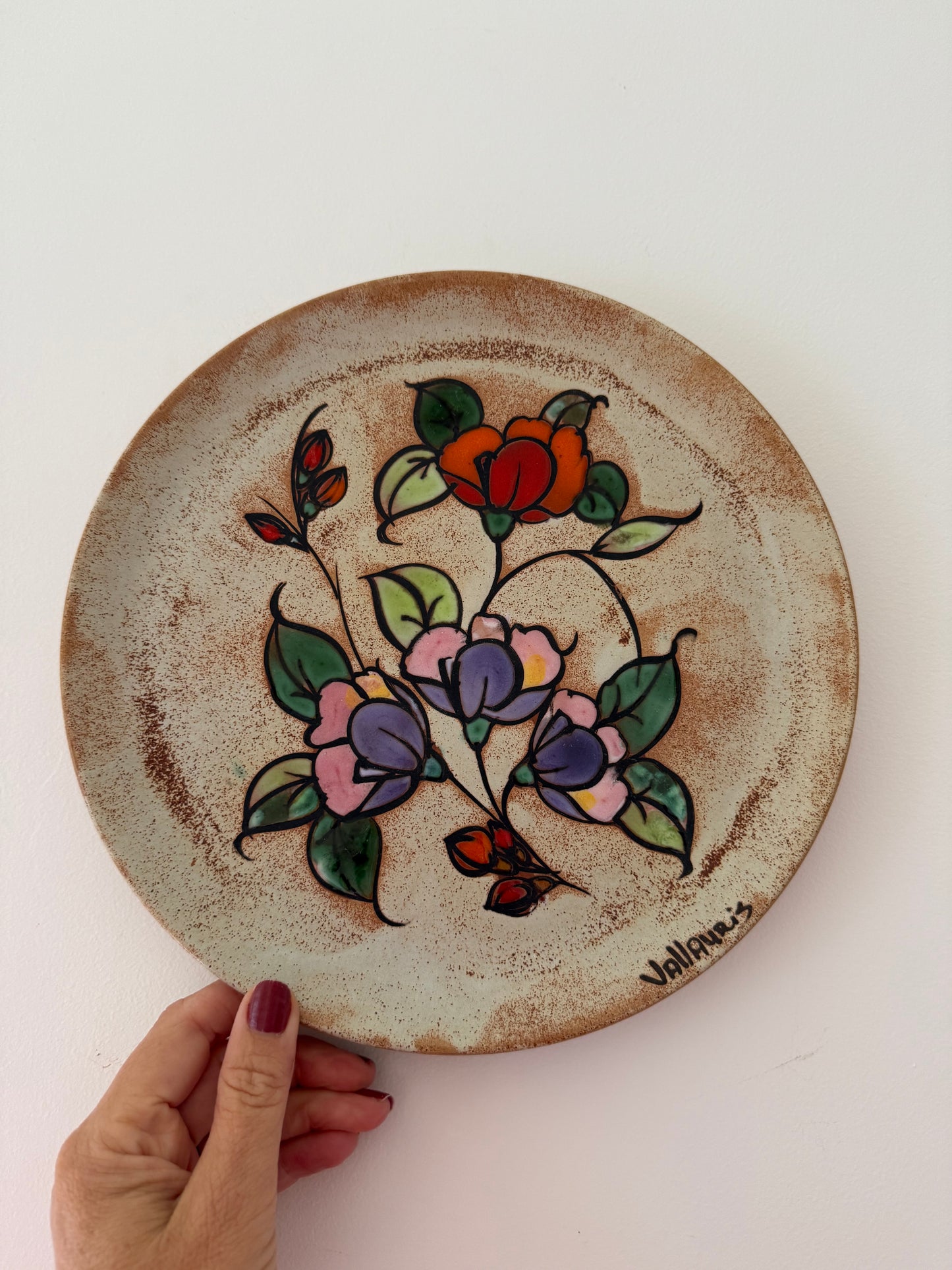 Vintage French Ceramic Wall Plate