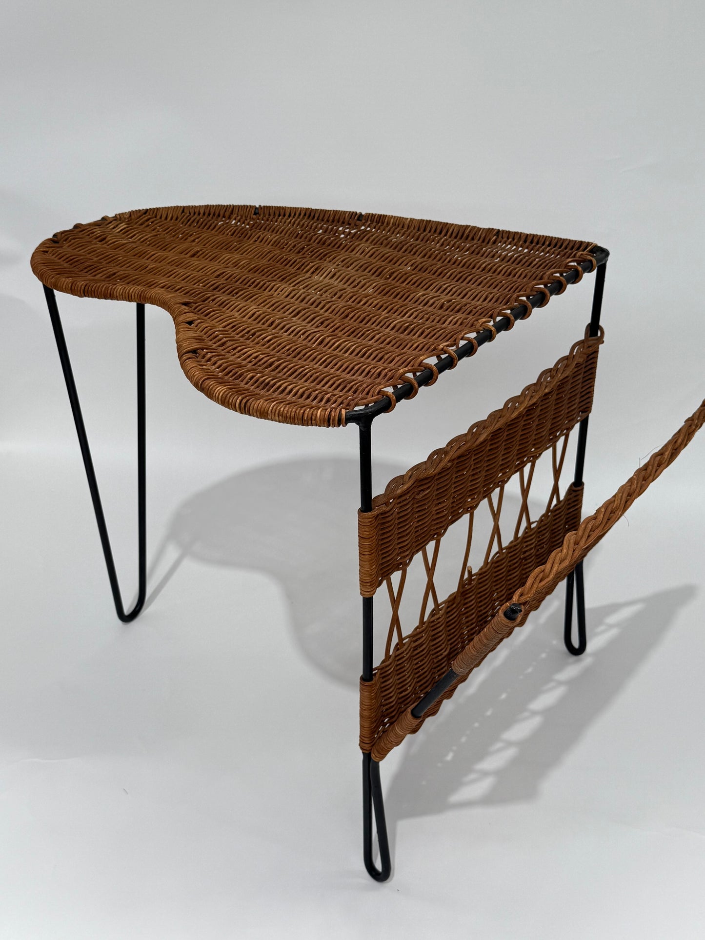 1950’s French Wicker Table by Raoul Guys