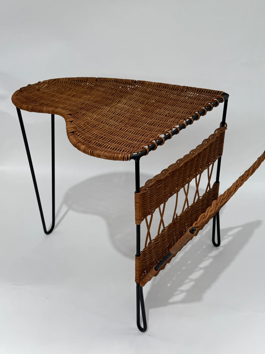 1950’s French Wicker Table by Raoul Guys
