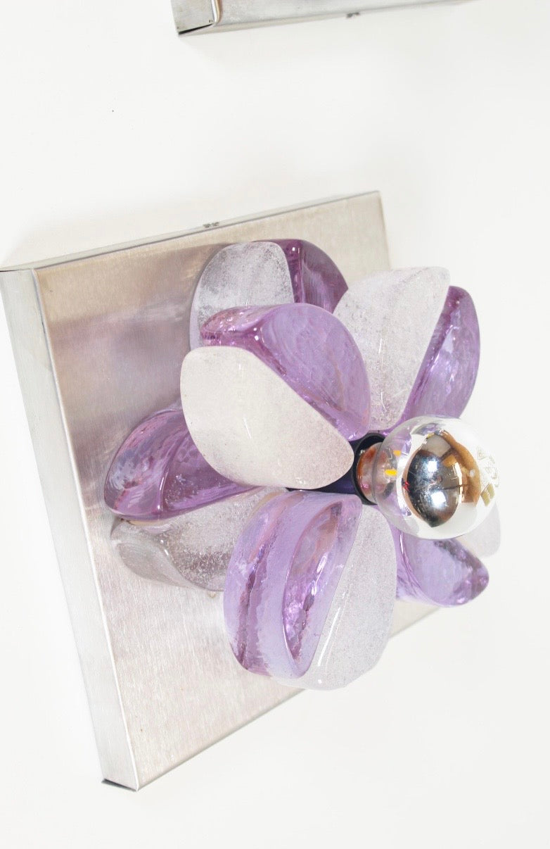Pair of Murano Glass Wall Lights by Poliarte