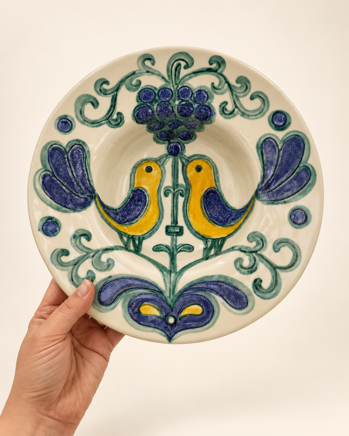 Italian South Tyrolian Ceramic Wall Plate