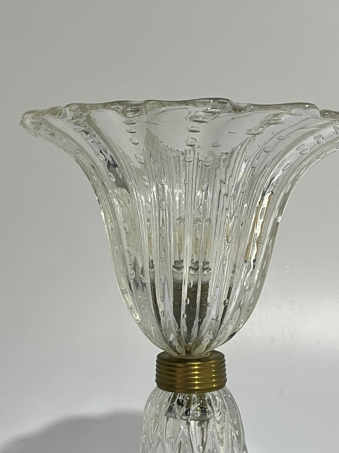 Large Murano Glass Table Lamp by Barovier