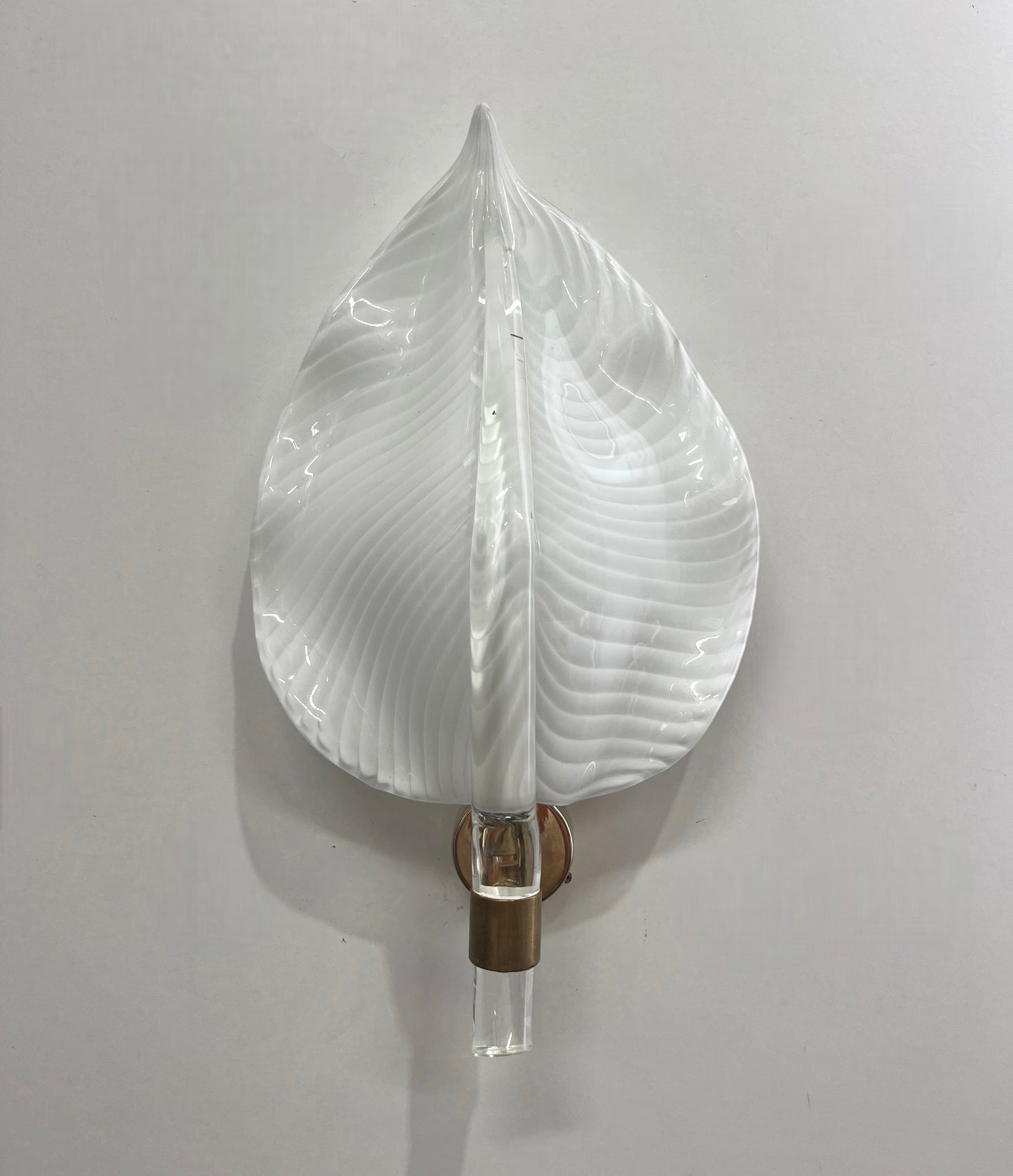 Large Murano Glass Leaf Wall Light