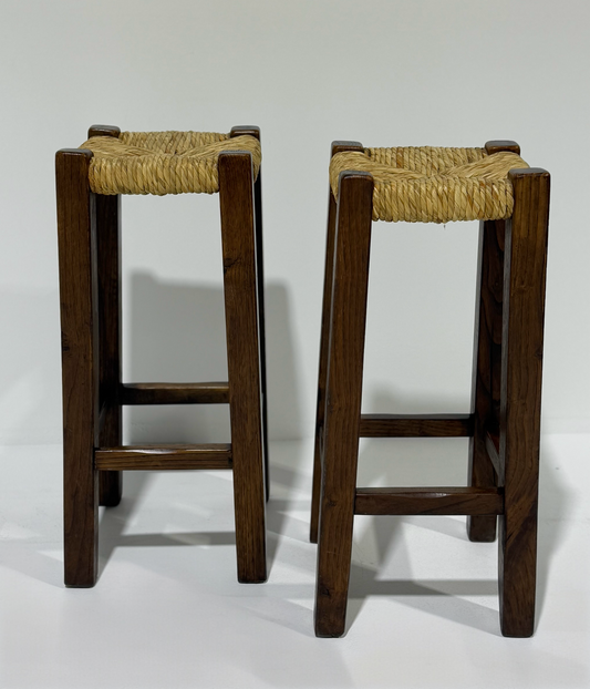 Pair of Vintage Italian Timber Rush Bar Stools