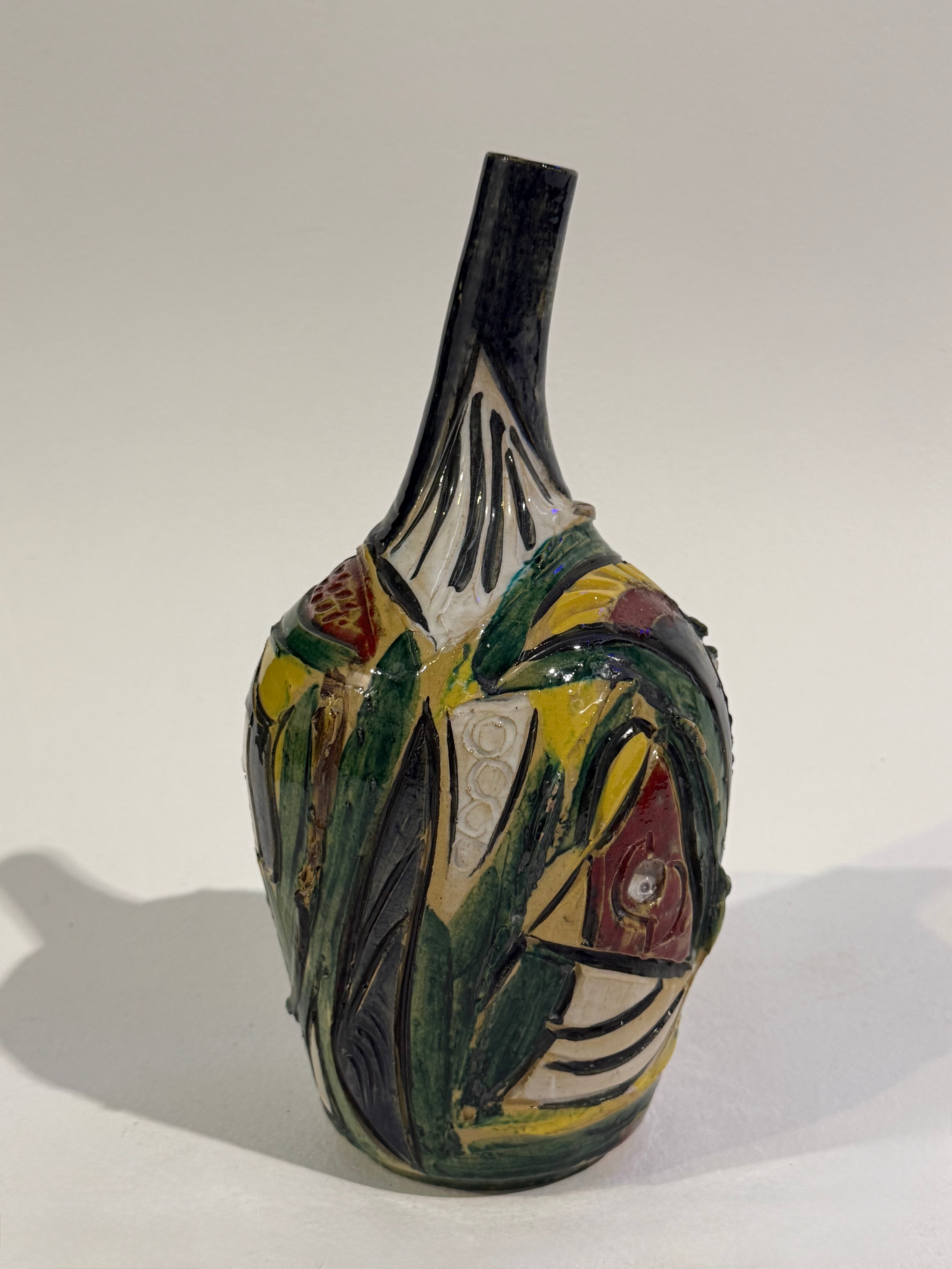 Vintage Italian Hand-Painted Vase