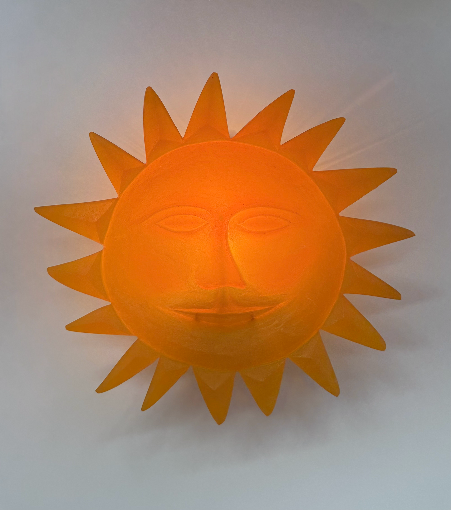 Vintage French Resin Sun Wall Light