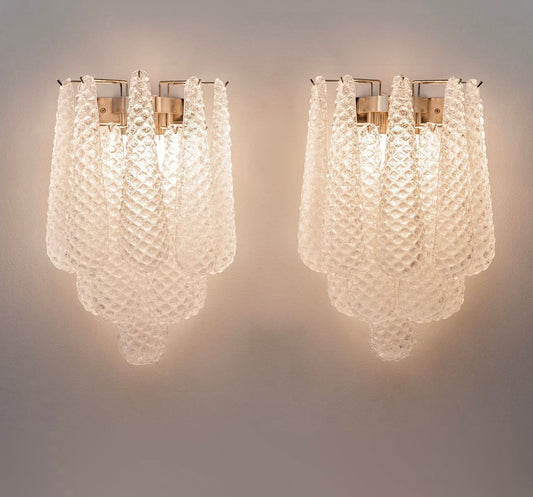 Pair of Murano Glass Wall Lights