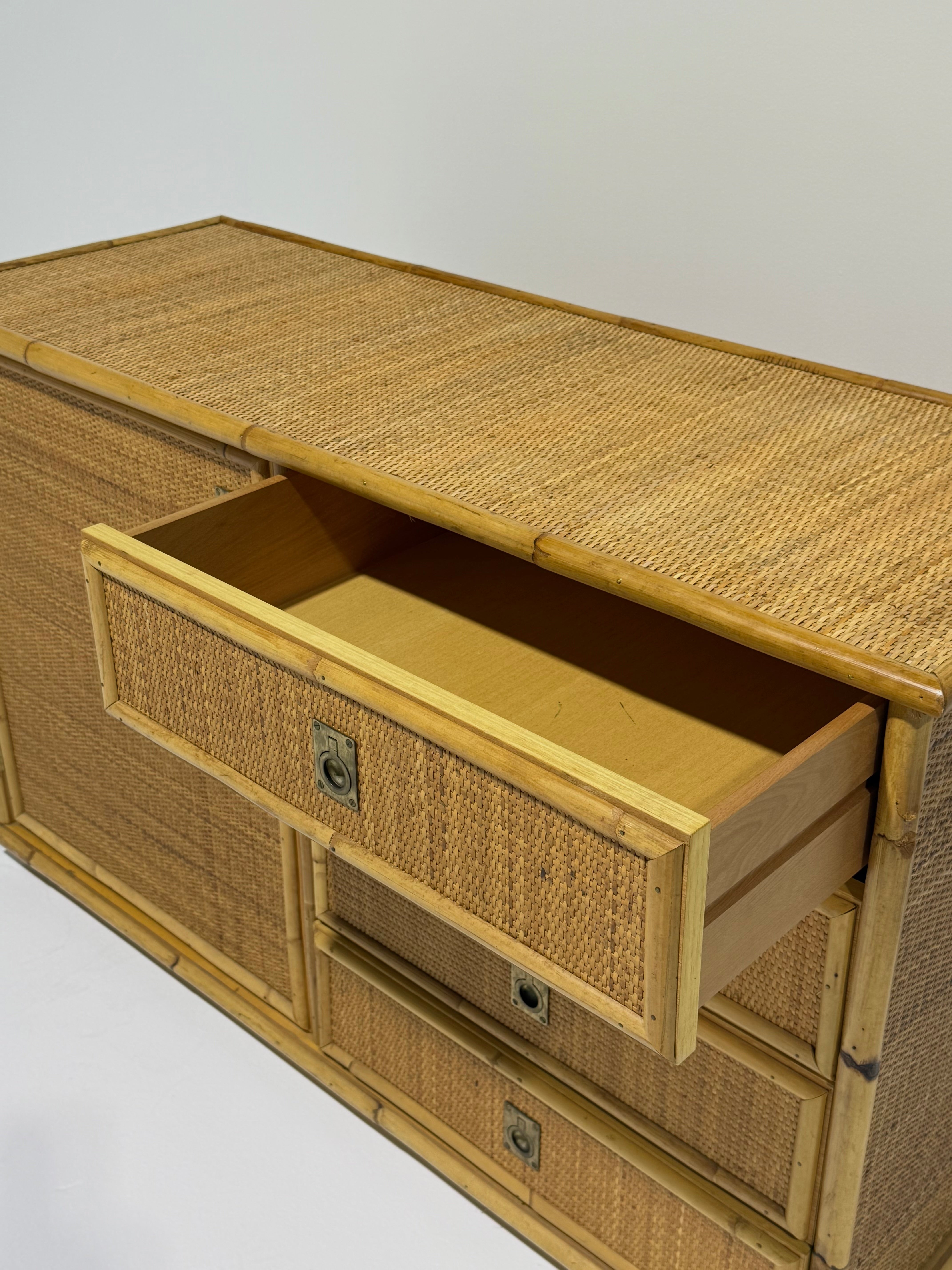 Italian Bamboo Sideboard by Dal Vera