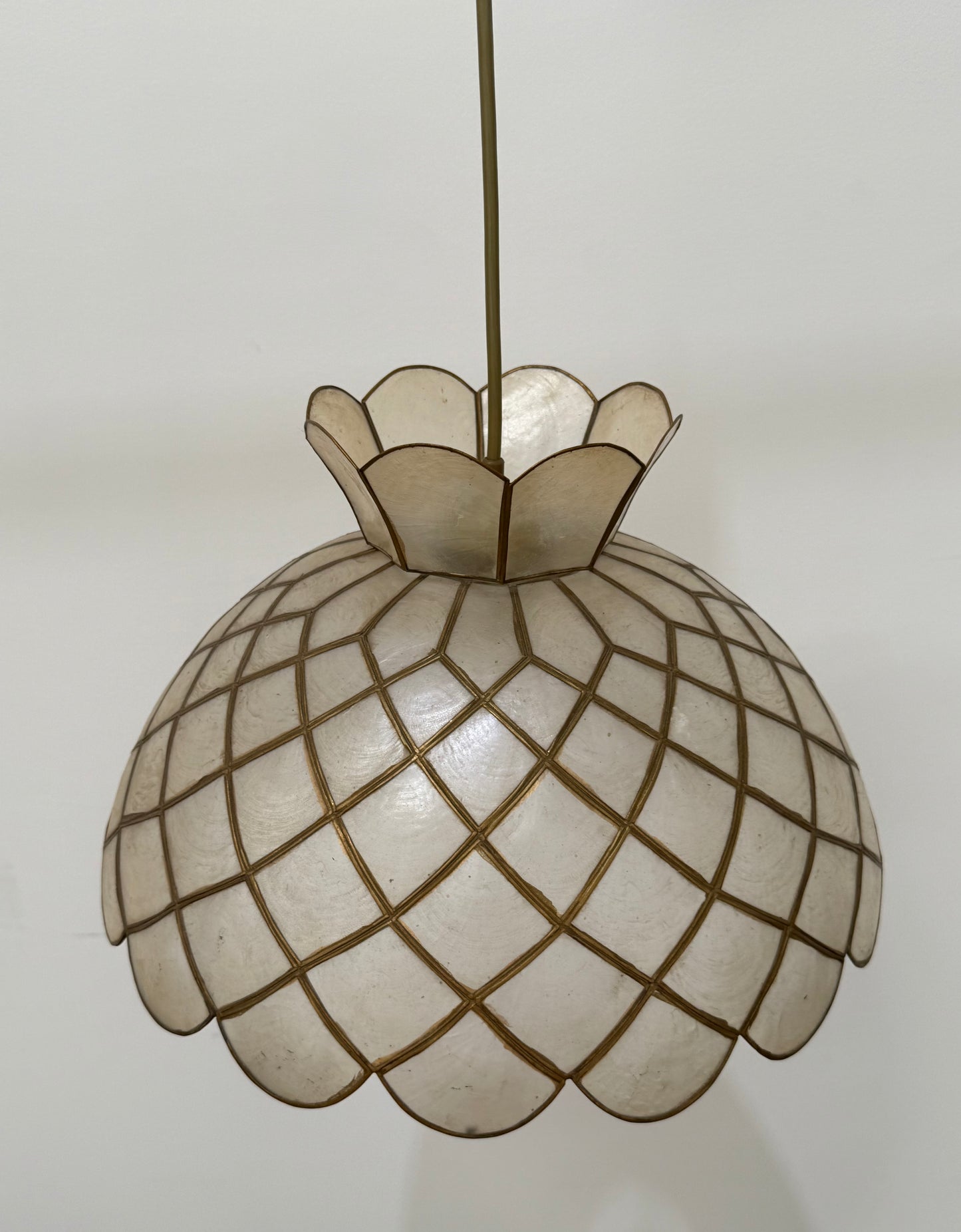 Vintage Italian Capiz Pendant - Two Available