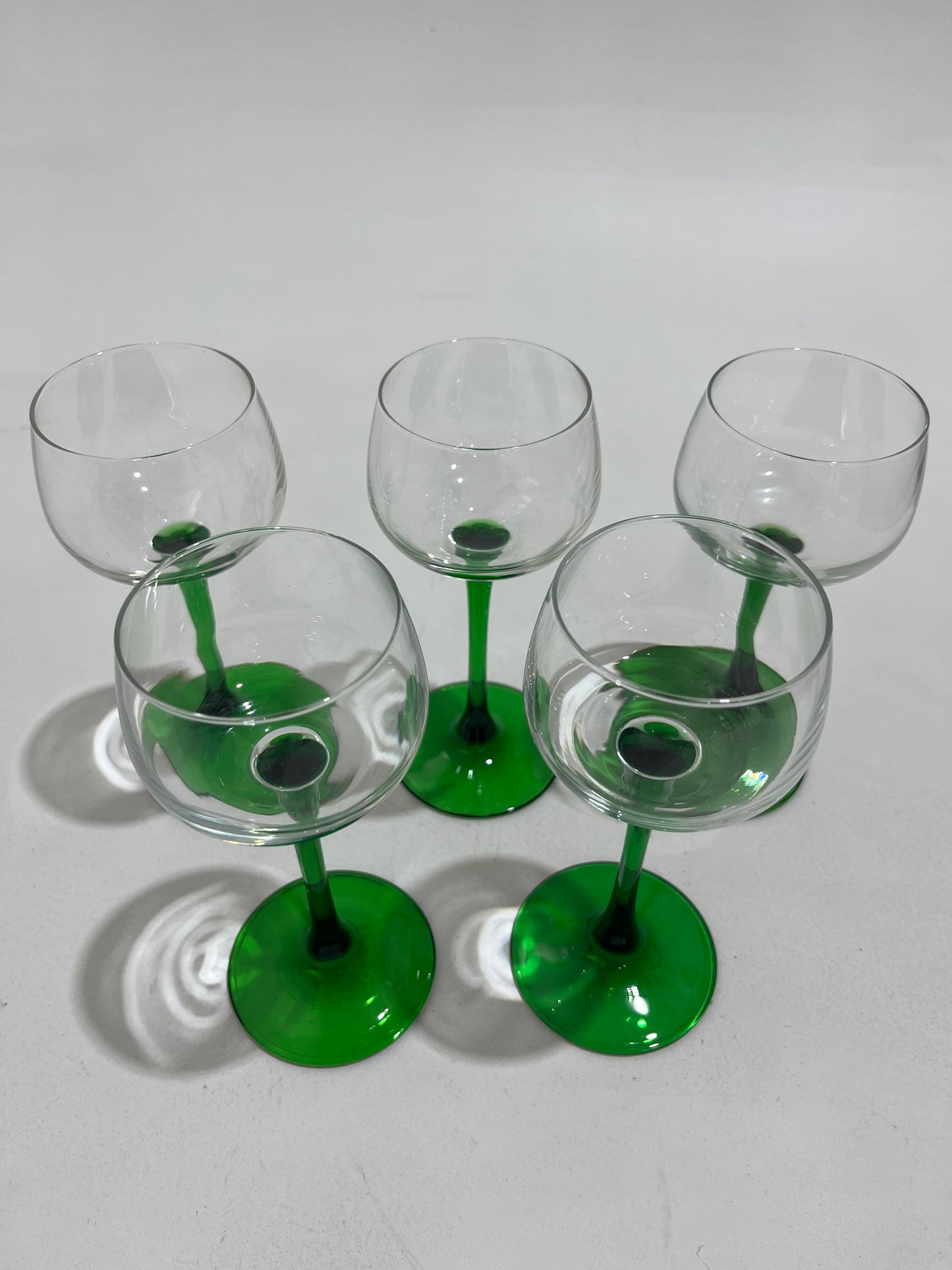 Pair of Vintage French Wine Glasses - 5 Pairs Available