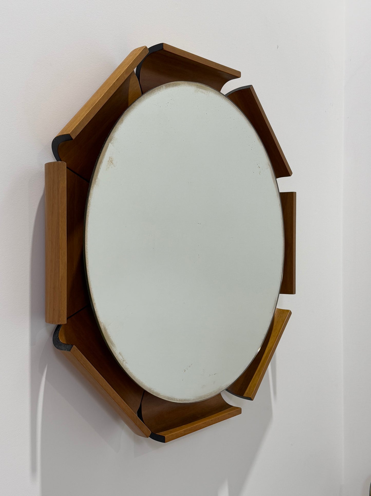 1950’s Italian Rosewood Mirror by ISA Bergamo
