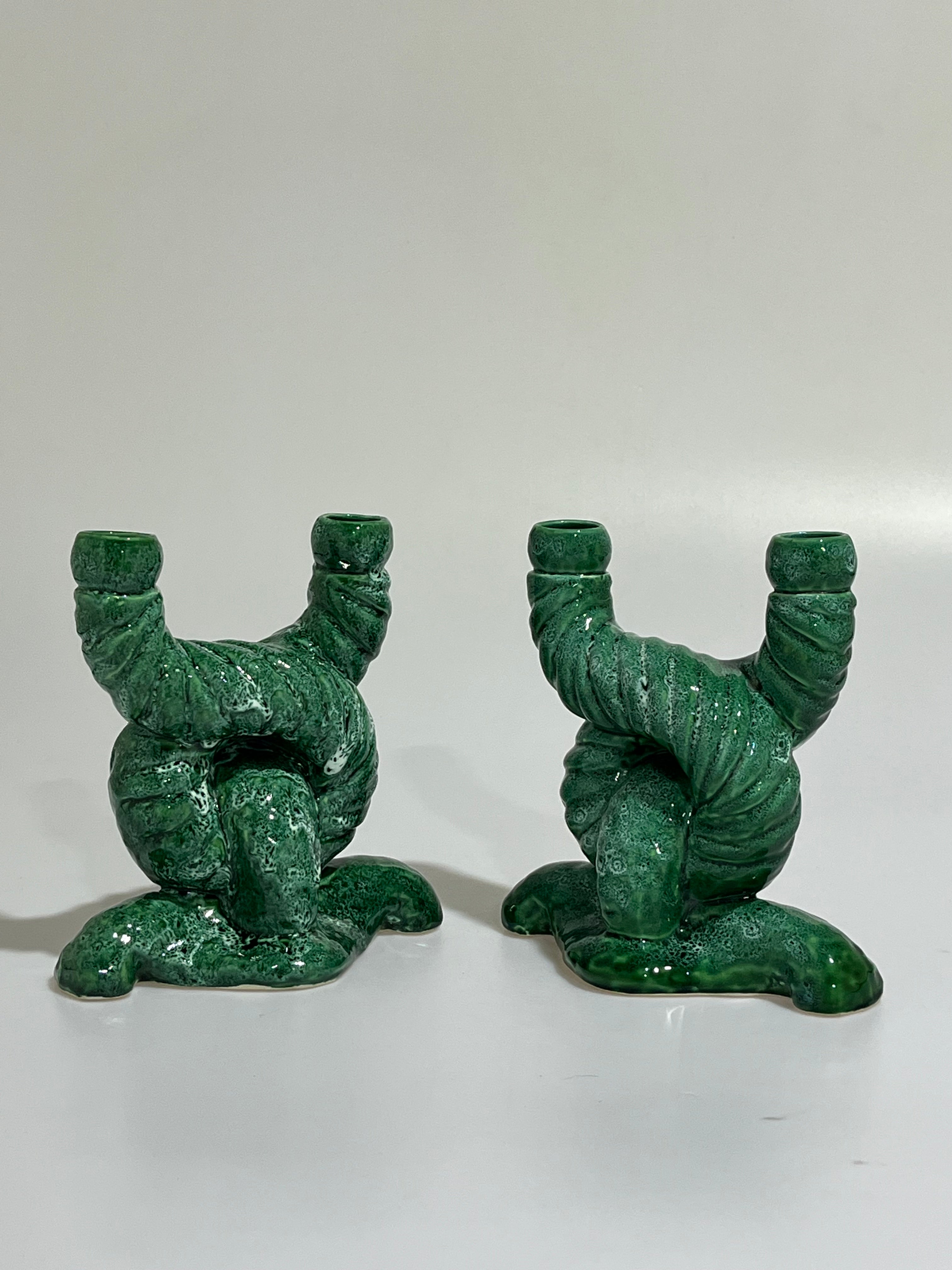 French Ceramic Candle Holder - Two Available