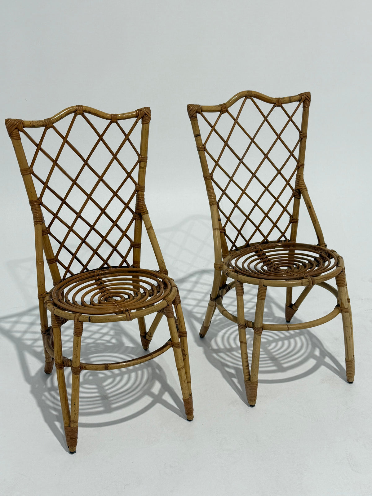 Pair of French Bamboo Chairs
