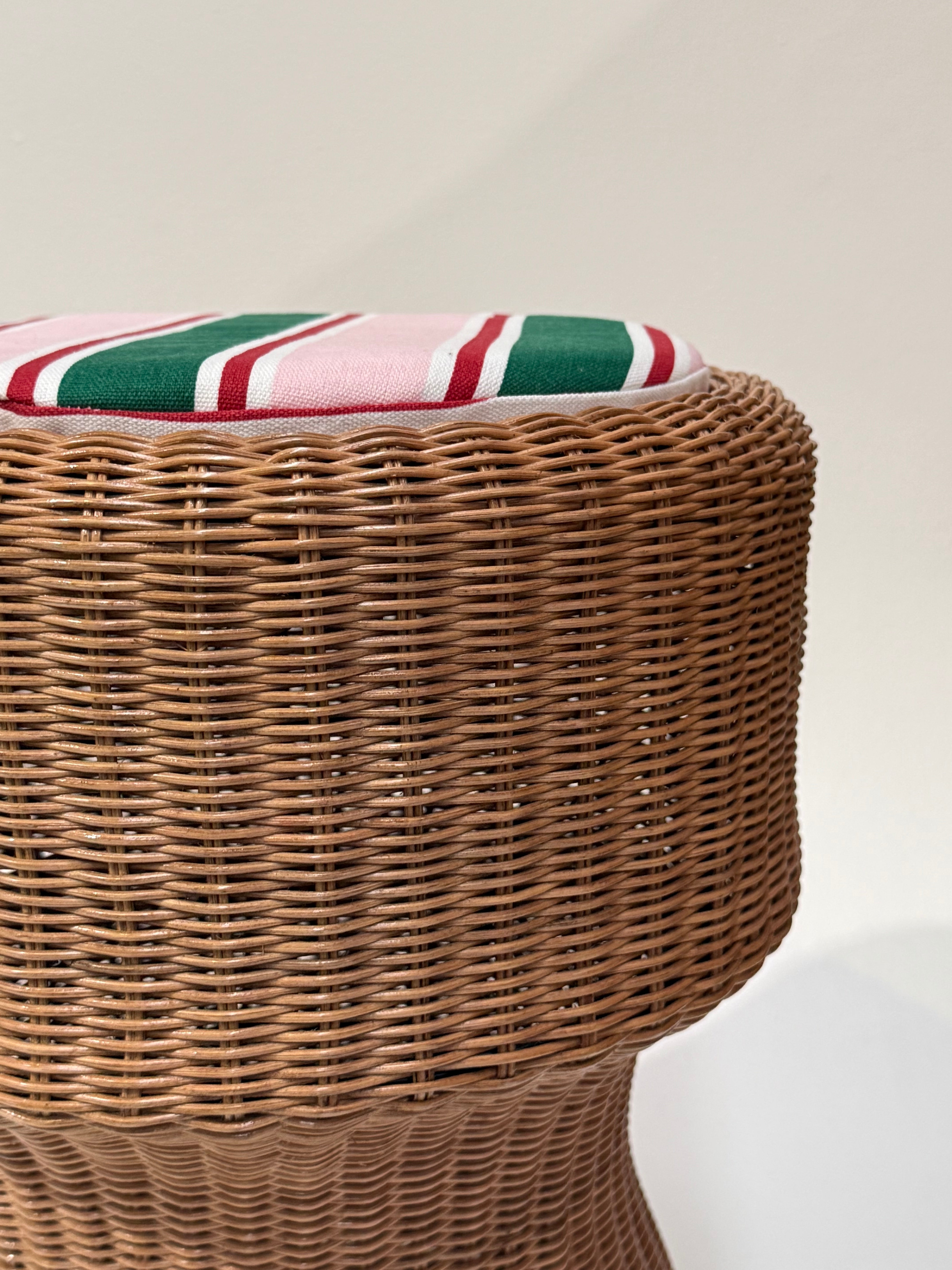 Wicker Stool or Side Table - Three Available