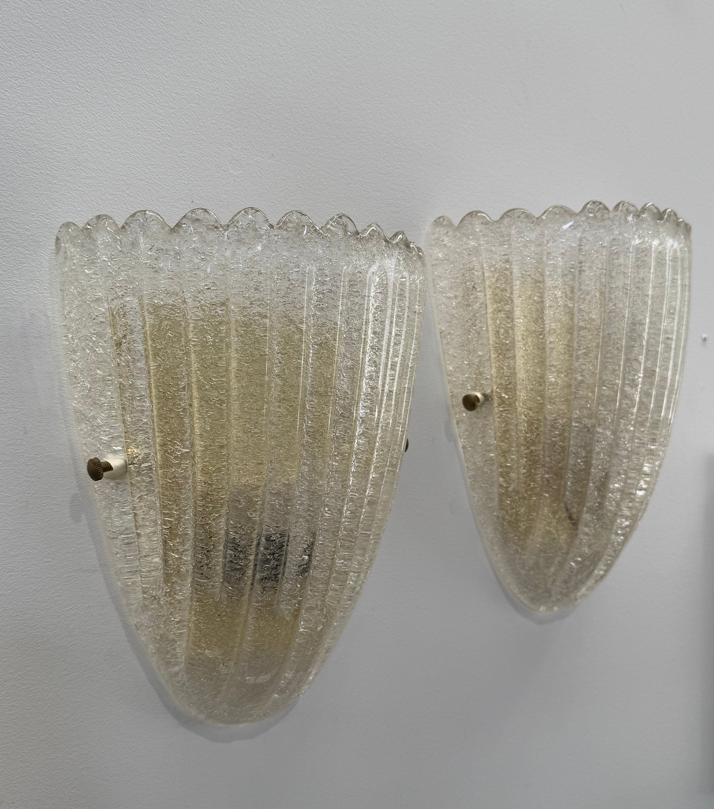 Pair of Murano Glass Wall Lights