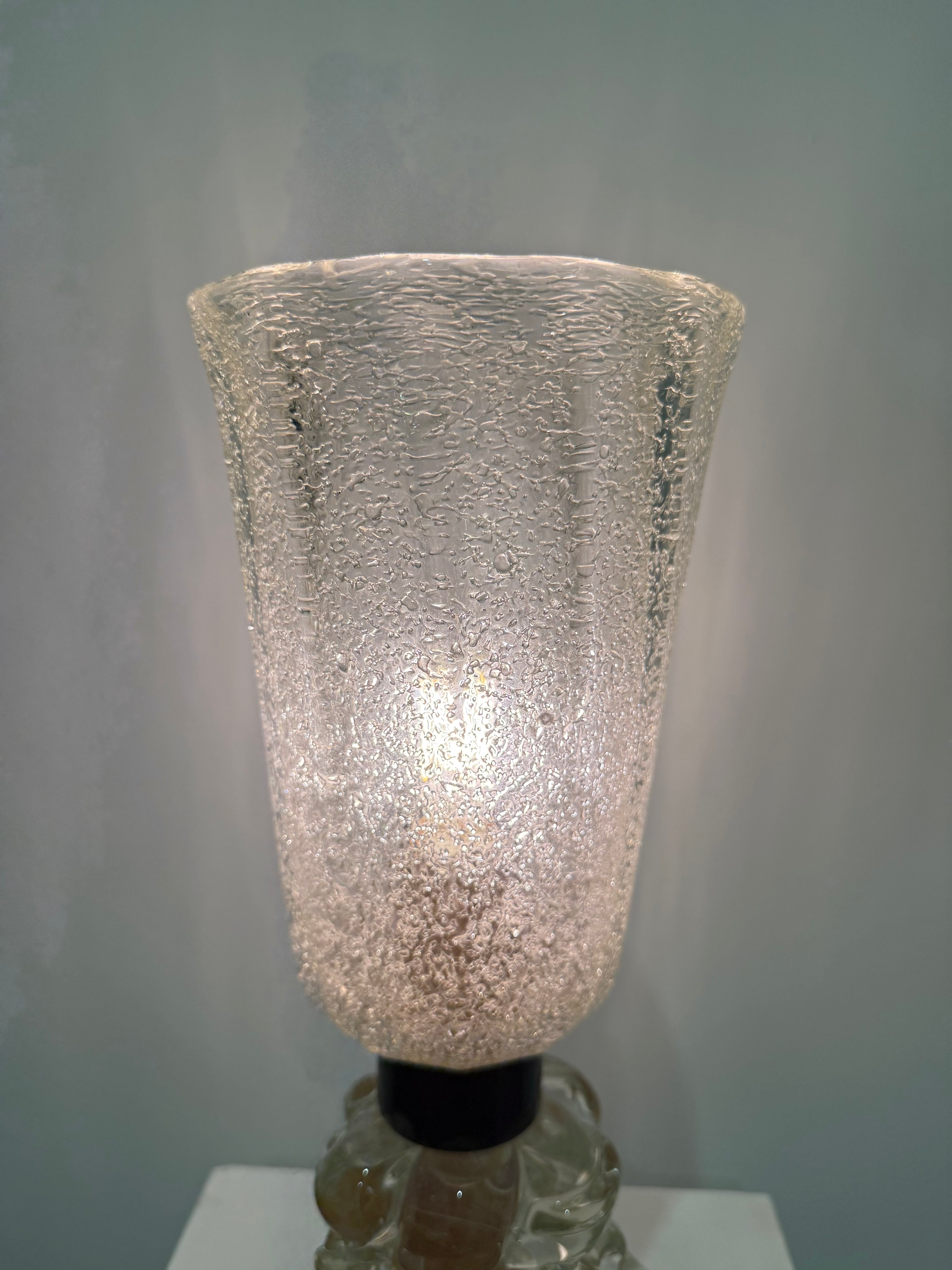 Vintage Italian Murano Glass Table Lamp - Two Available