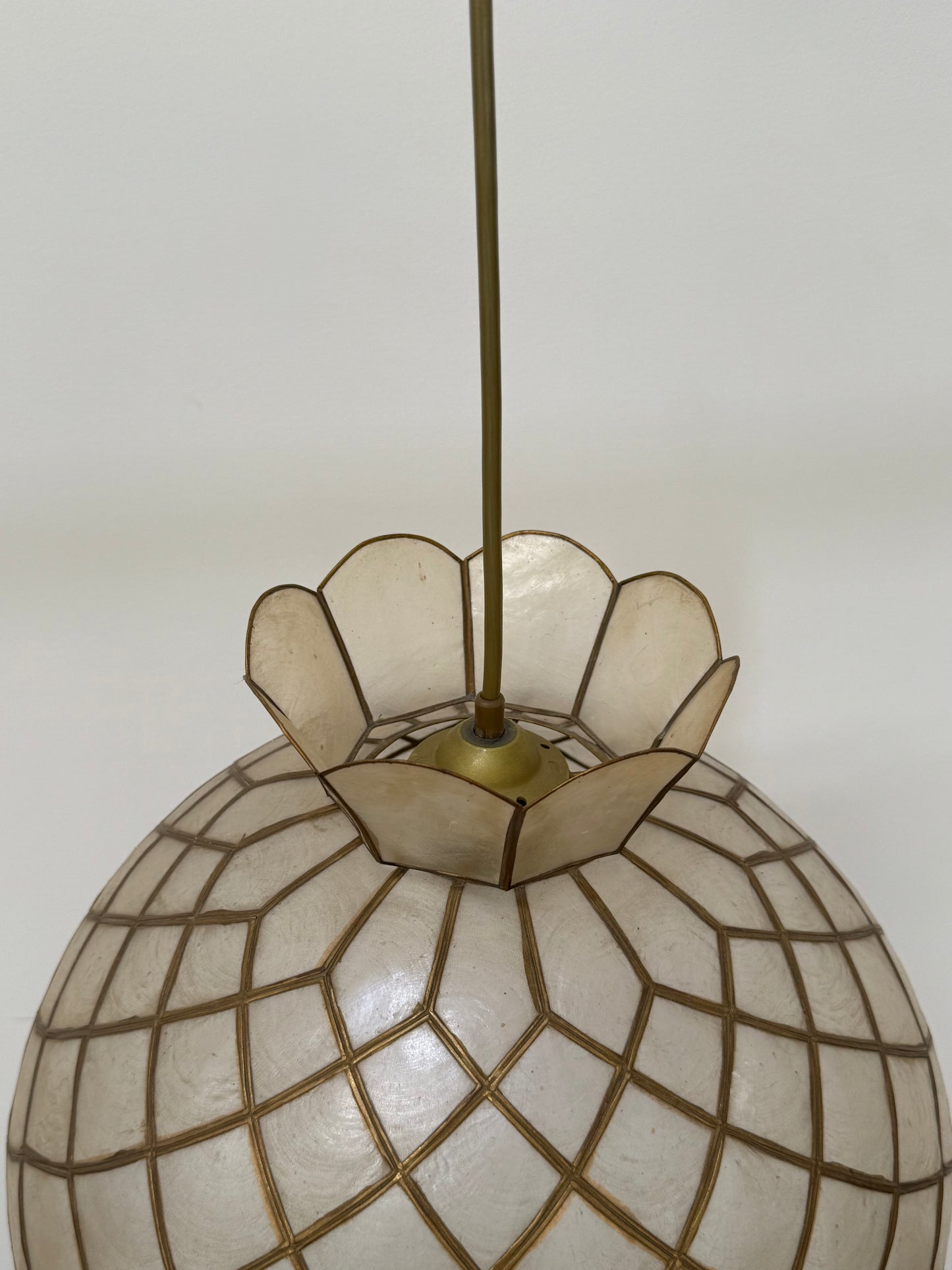 Vintage Italian Capiz Pendant - Two Available