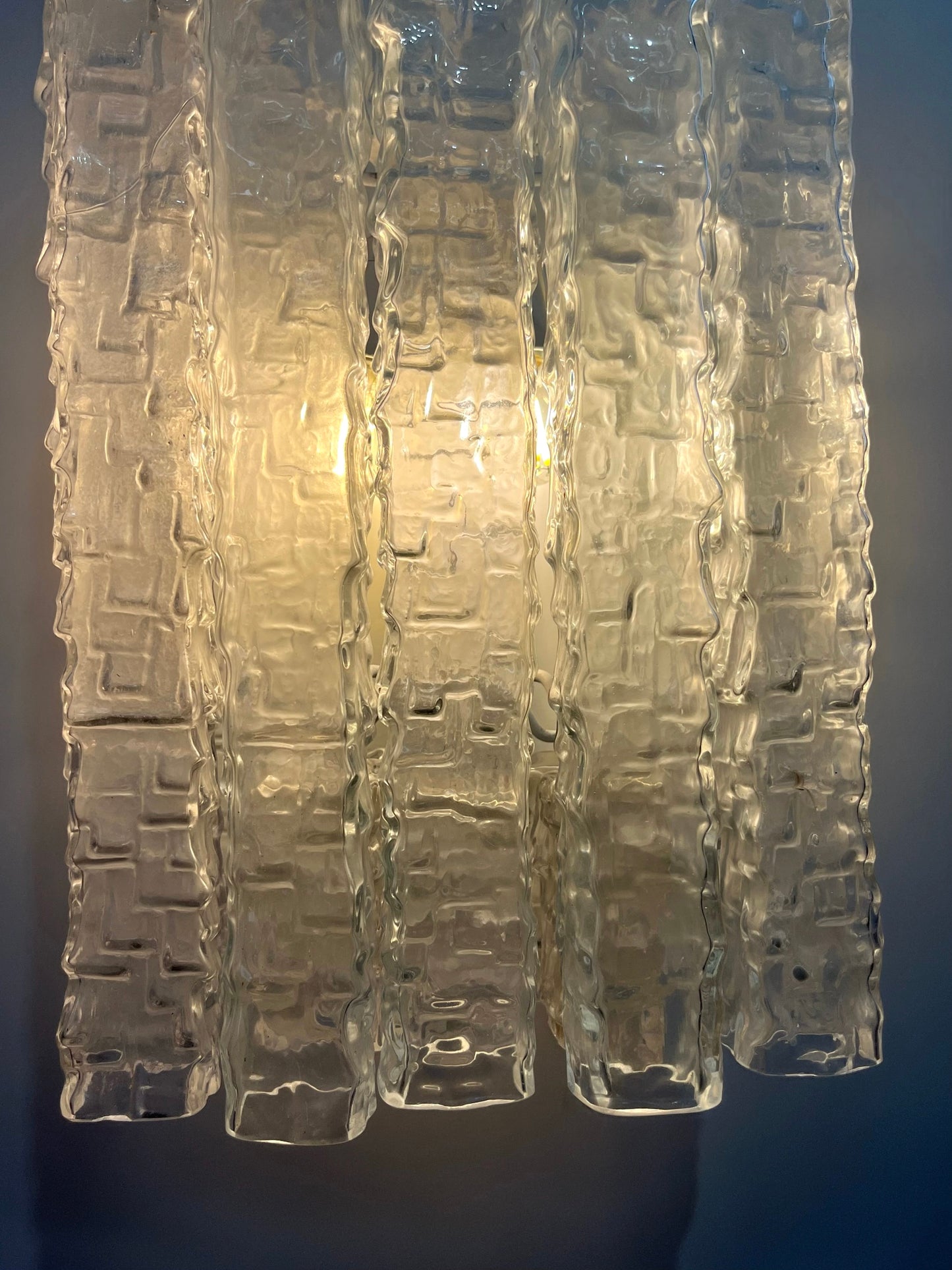 Pair of Murano Glass Tube Wall Lights by Venini