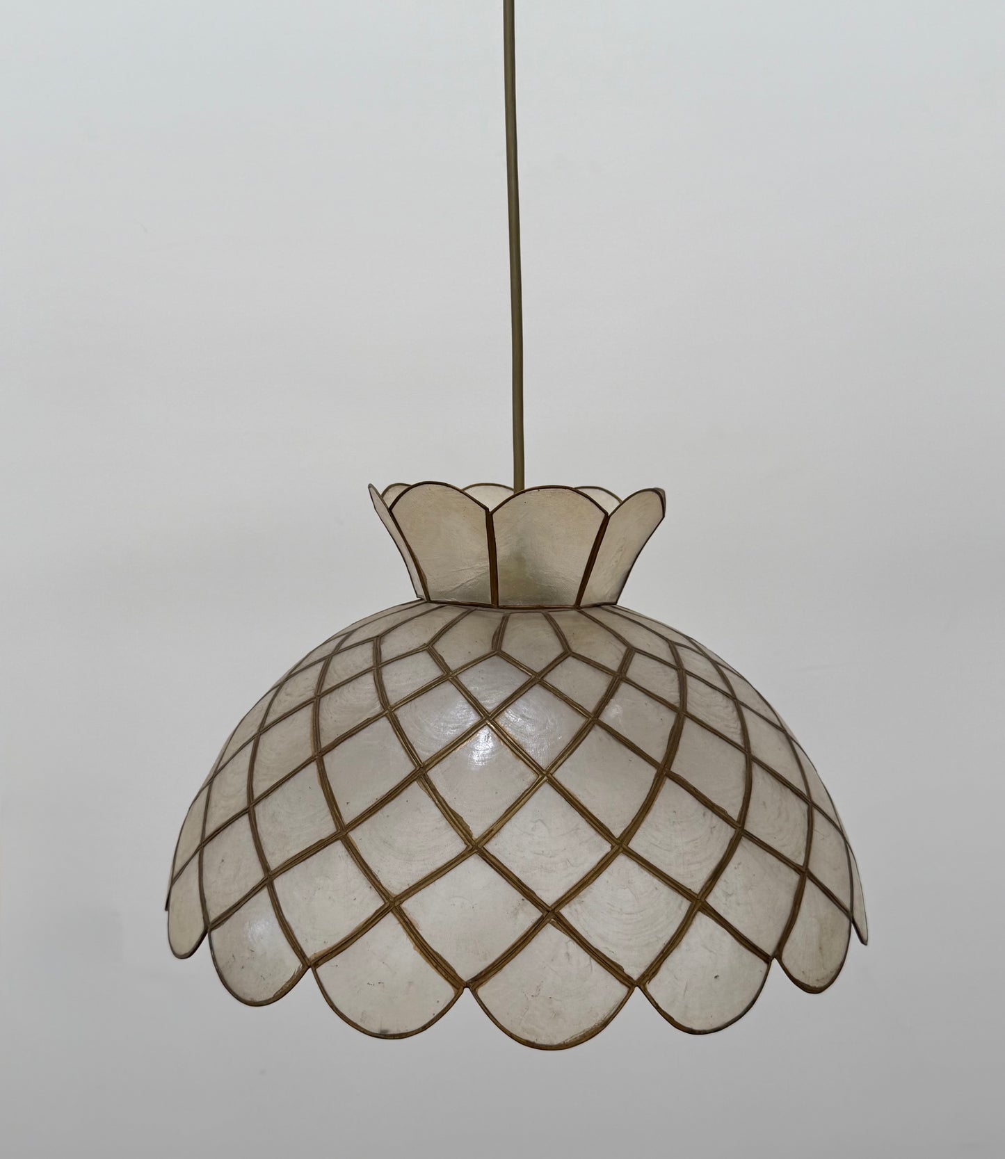 Vintage Italian Capiz Pendant - Two Available