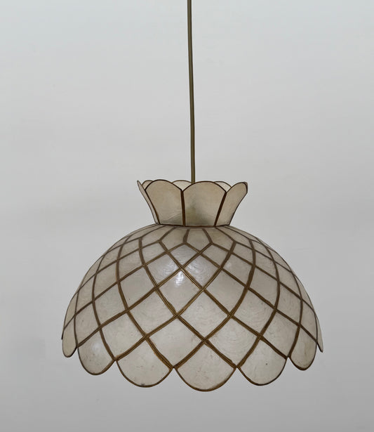 Vintage Italian Capiz Pendant - Two Available