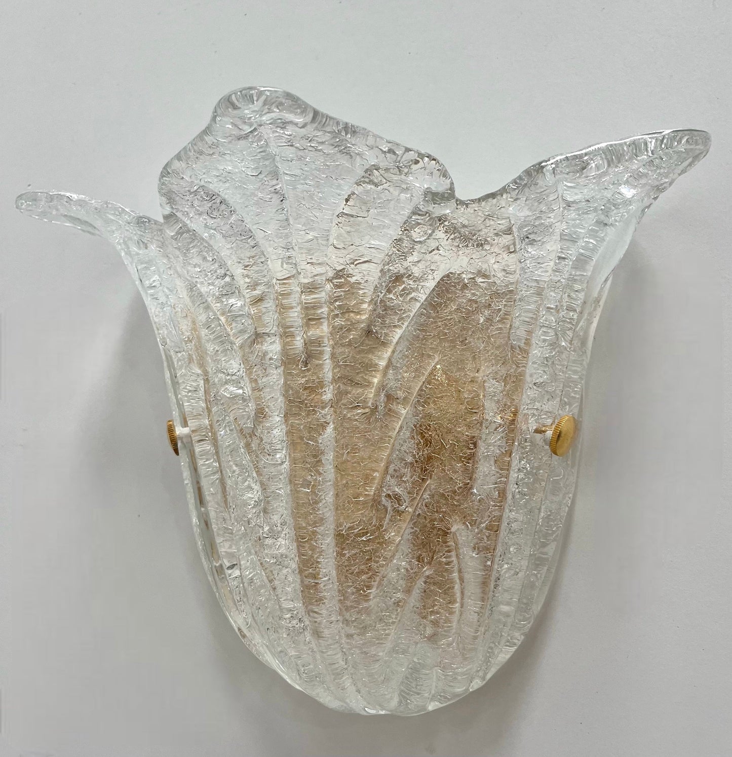 Pair of Murano Glass Tulip Wall Lights