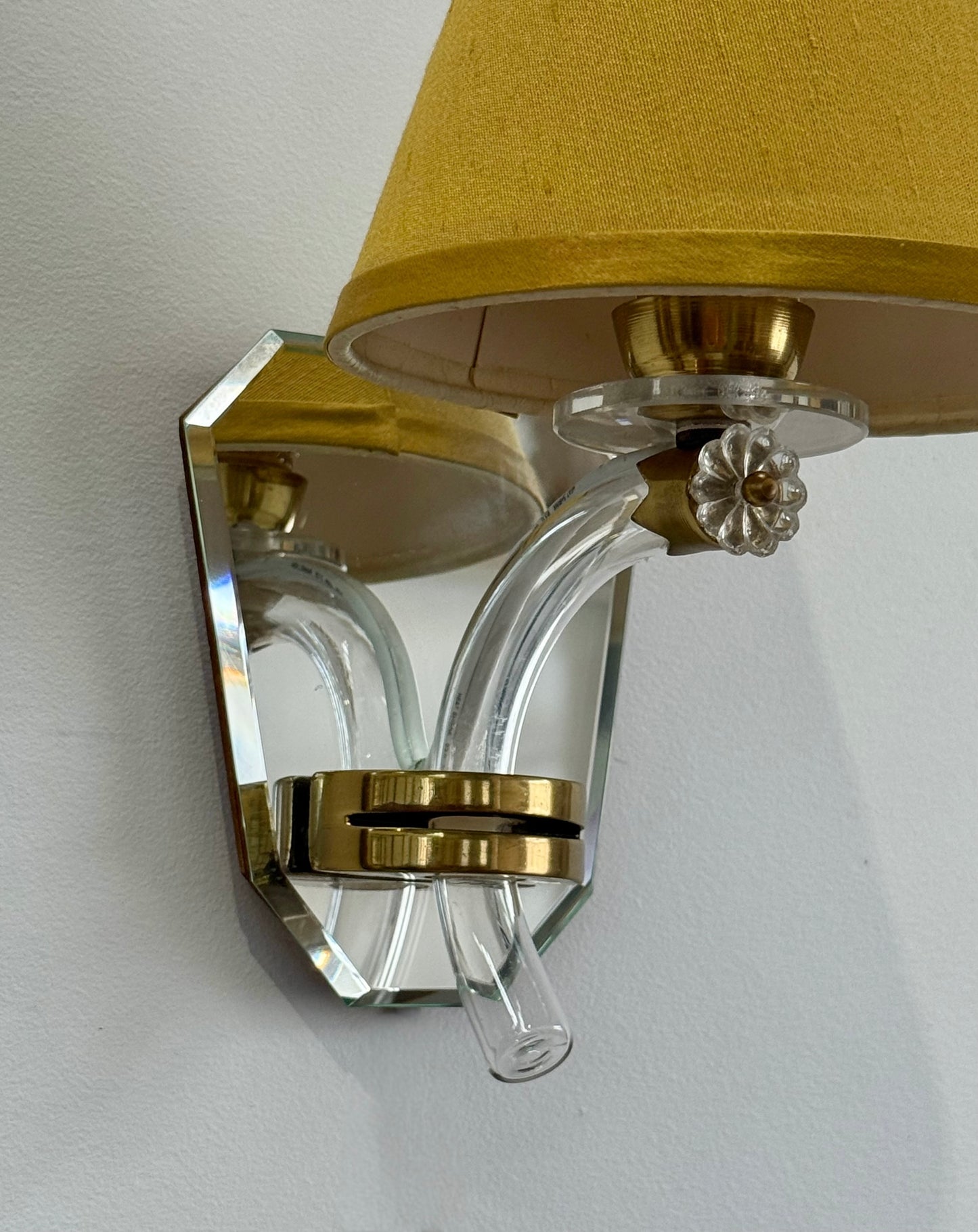 French Glass Mirrored Wall Light - Four Available