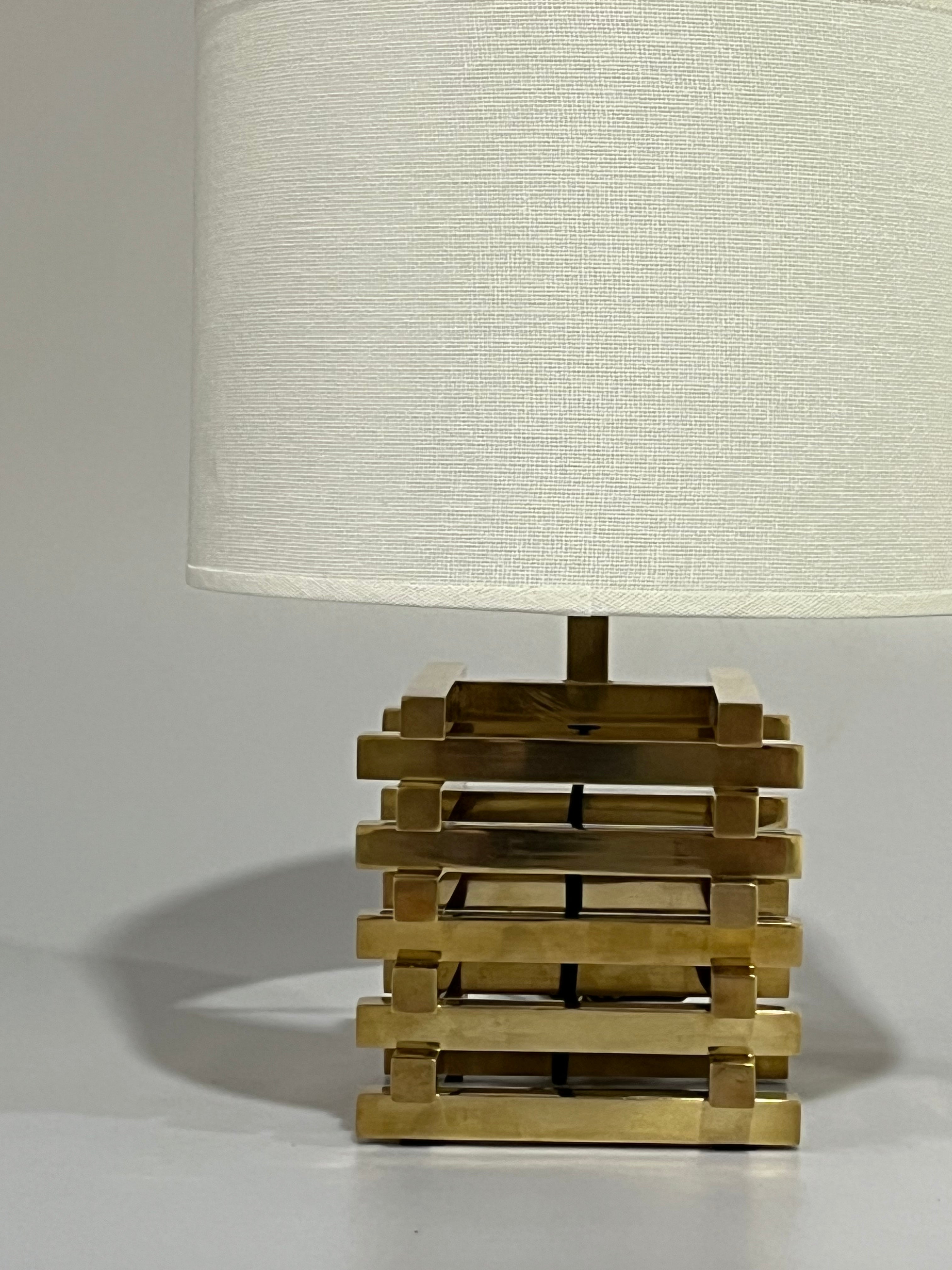 1970’s Italian Brass Table Lamp by Romeo Rega - Two Available