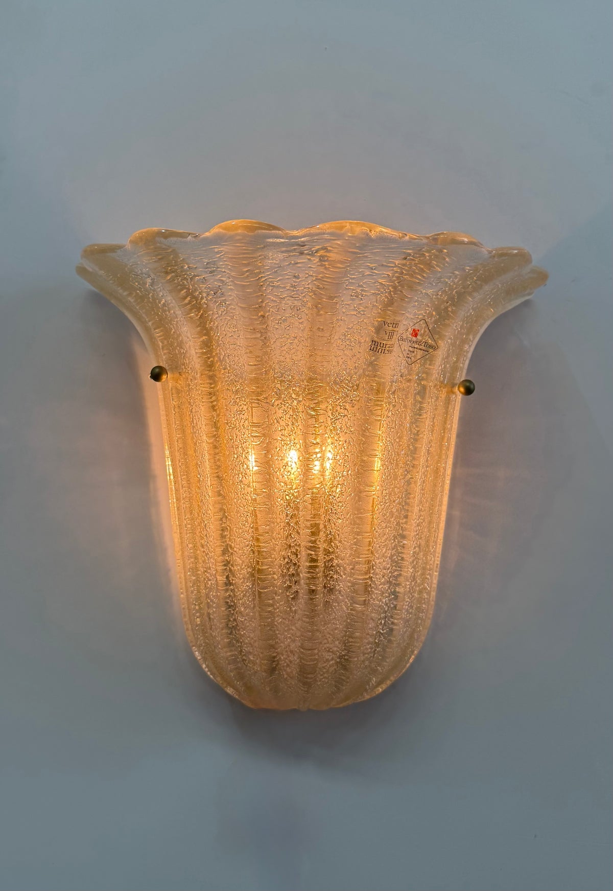 Vintage Murano Wall Light by Barovier & Toso - Four Available