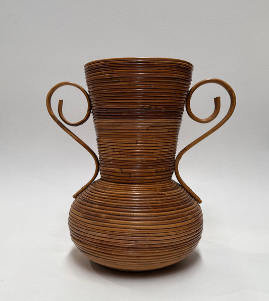 Italian Bamboo Urn by Gabriella Crespi - Two Available