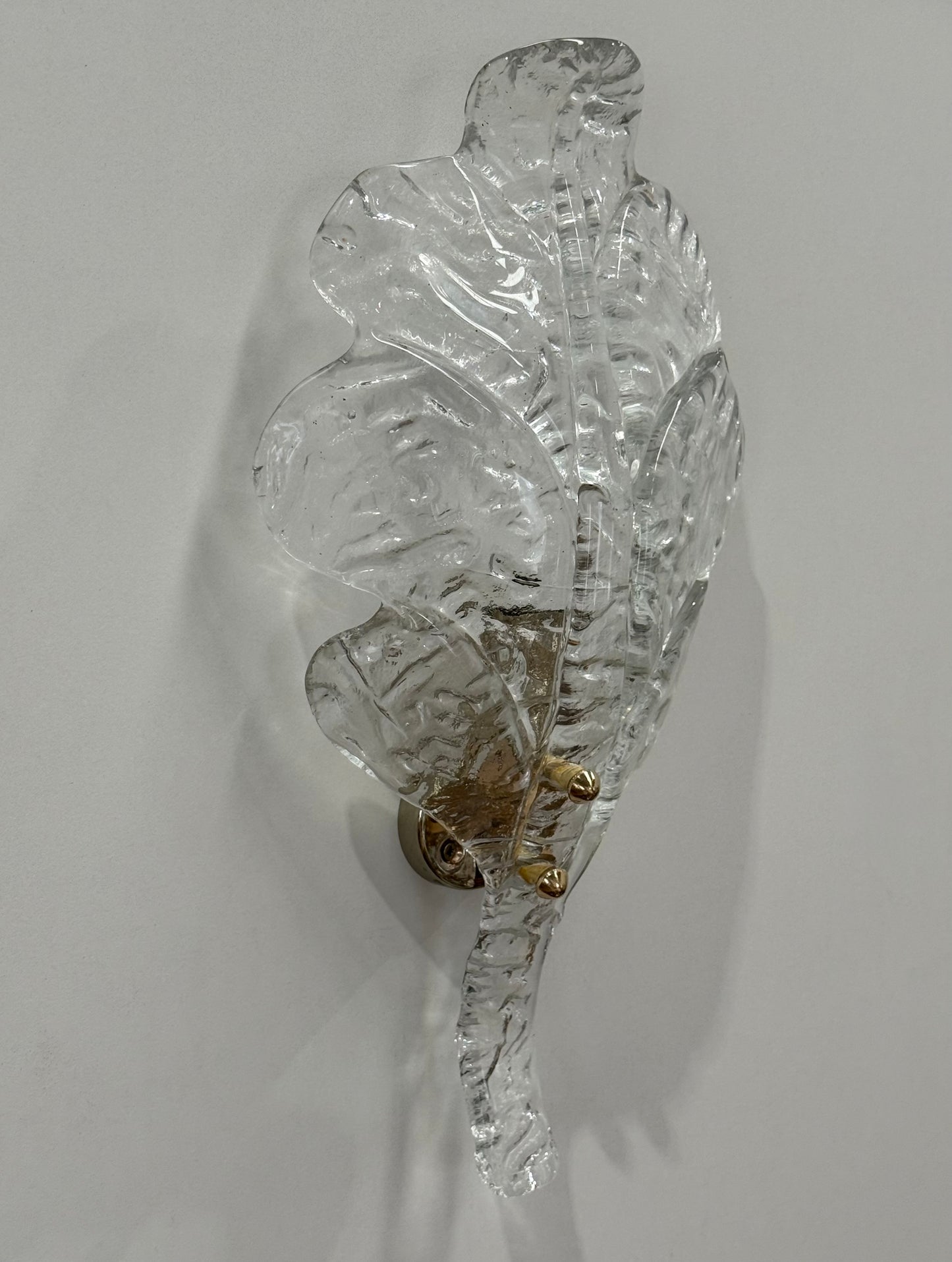 Murano Glass Leaf Wall Light - Four Available