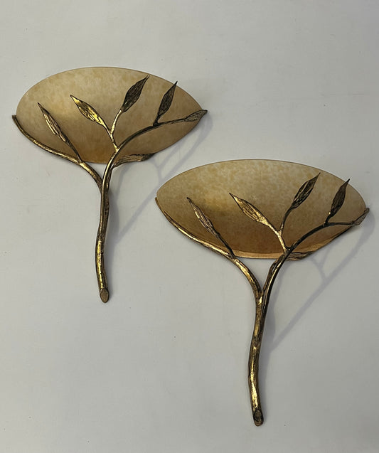 Pair of Italian Bronze Wall Lights