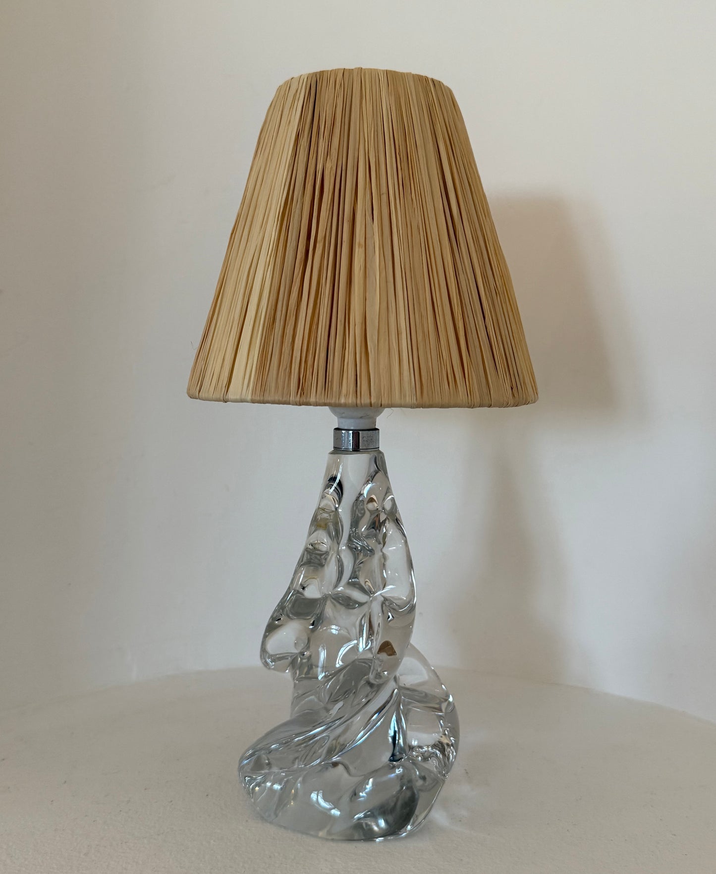 1960s French Crystal Lamp