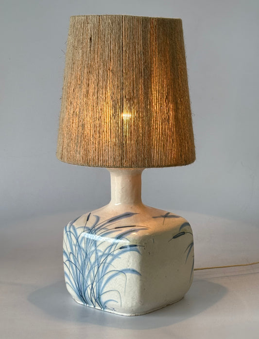 1960’s French Hand Painted Ceramic Lamp