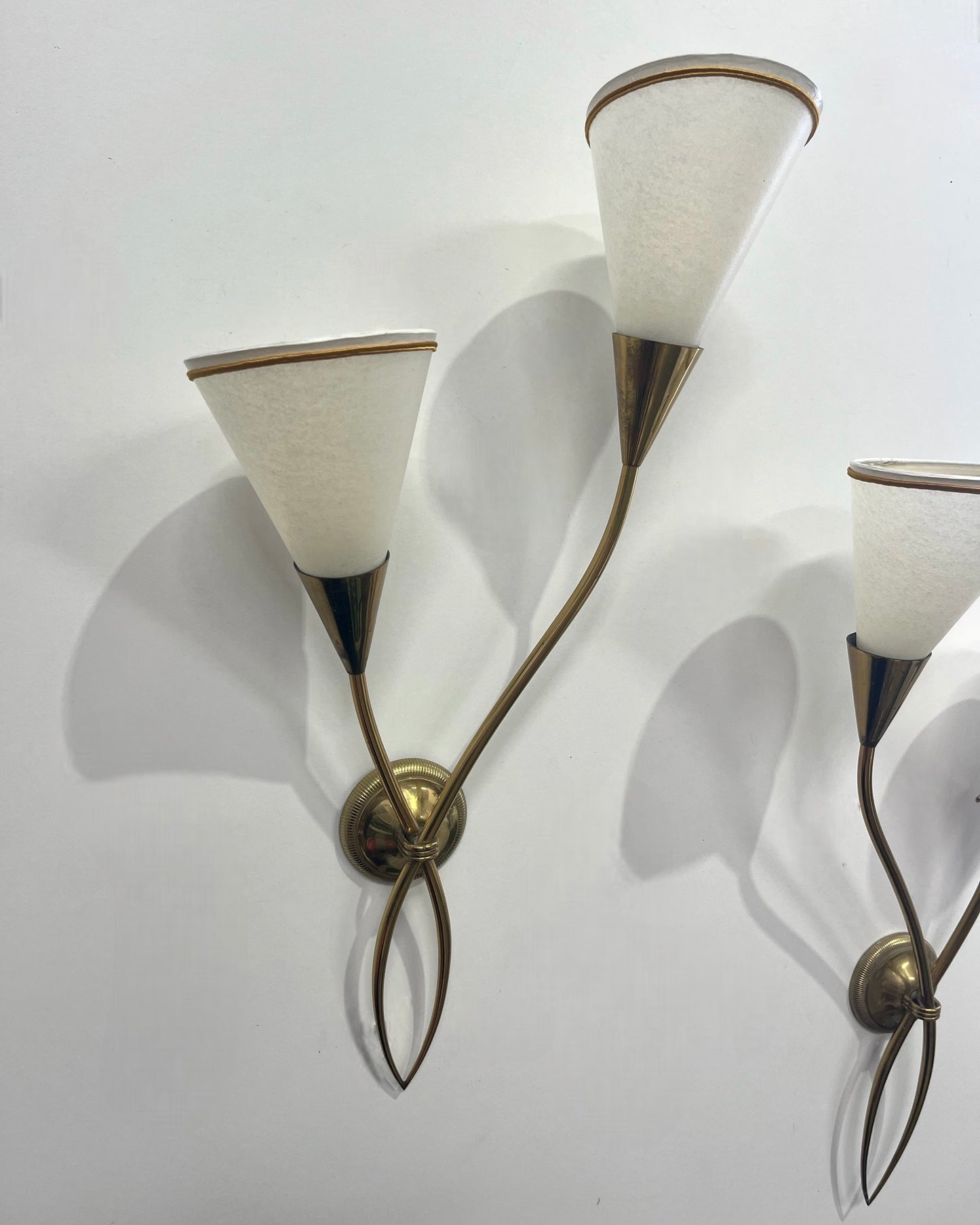 Pair of 1950’s French Wall Lights by Maison Arlus