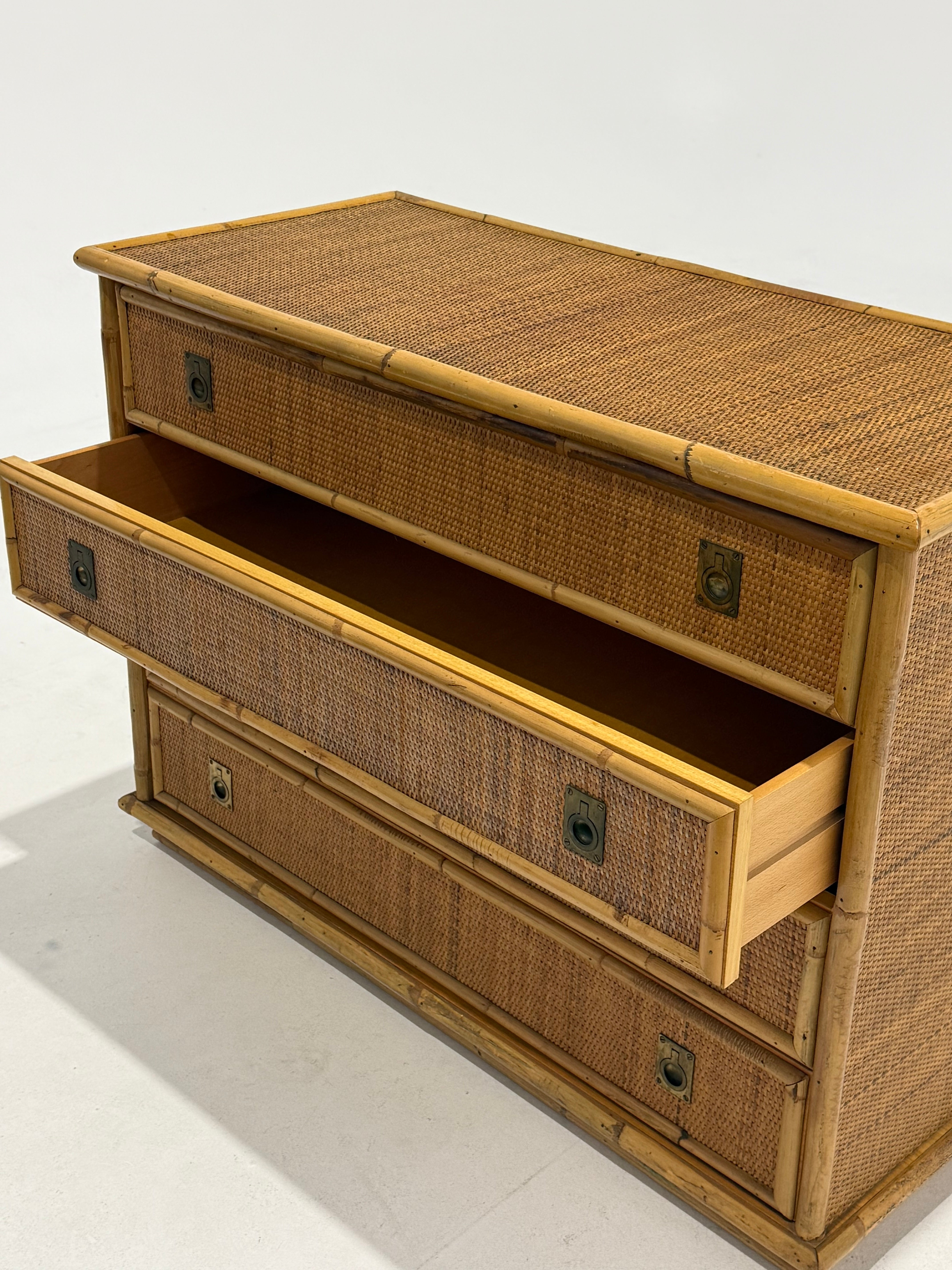 Italian Bamboo Drawers by Dal Vera