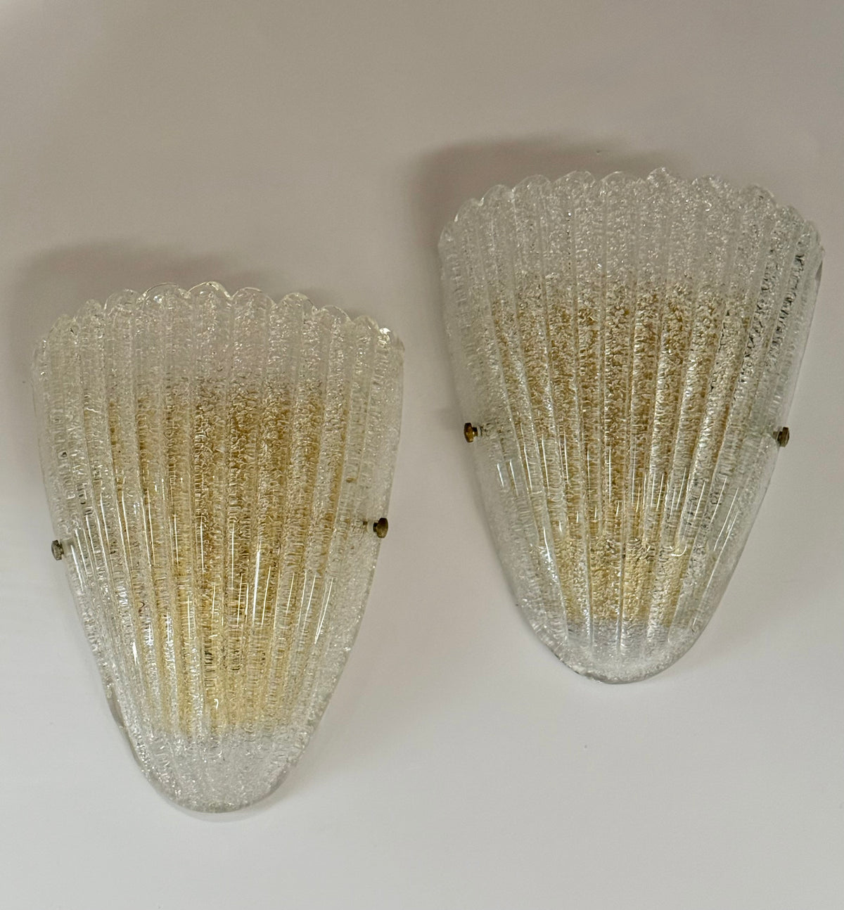 Pair of Murano Glass Wall Lights